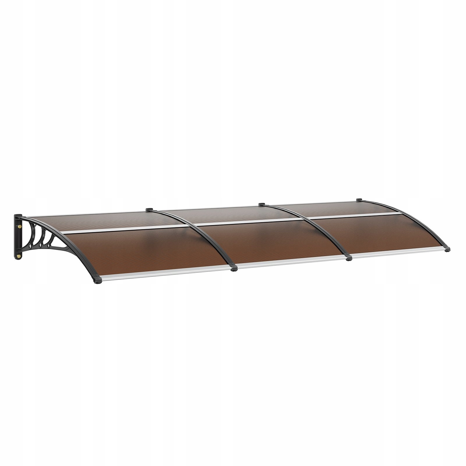 Daszek nad drzwi zadaszenie poliwęglan brązowy 96.5 x 297.5 cm – Ochrona przed słońcem i deszczem