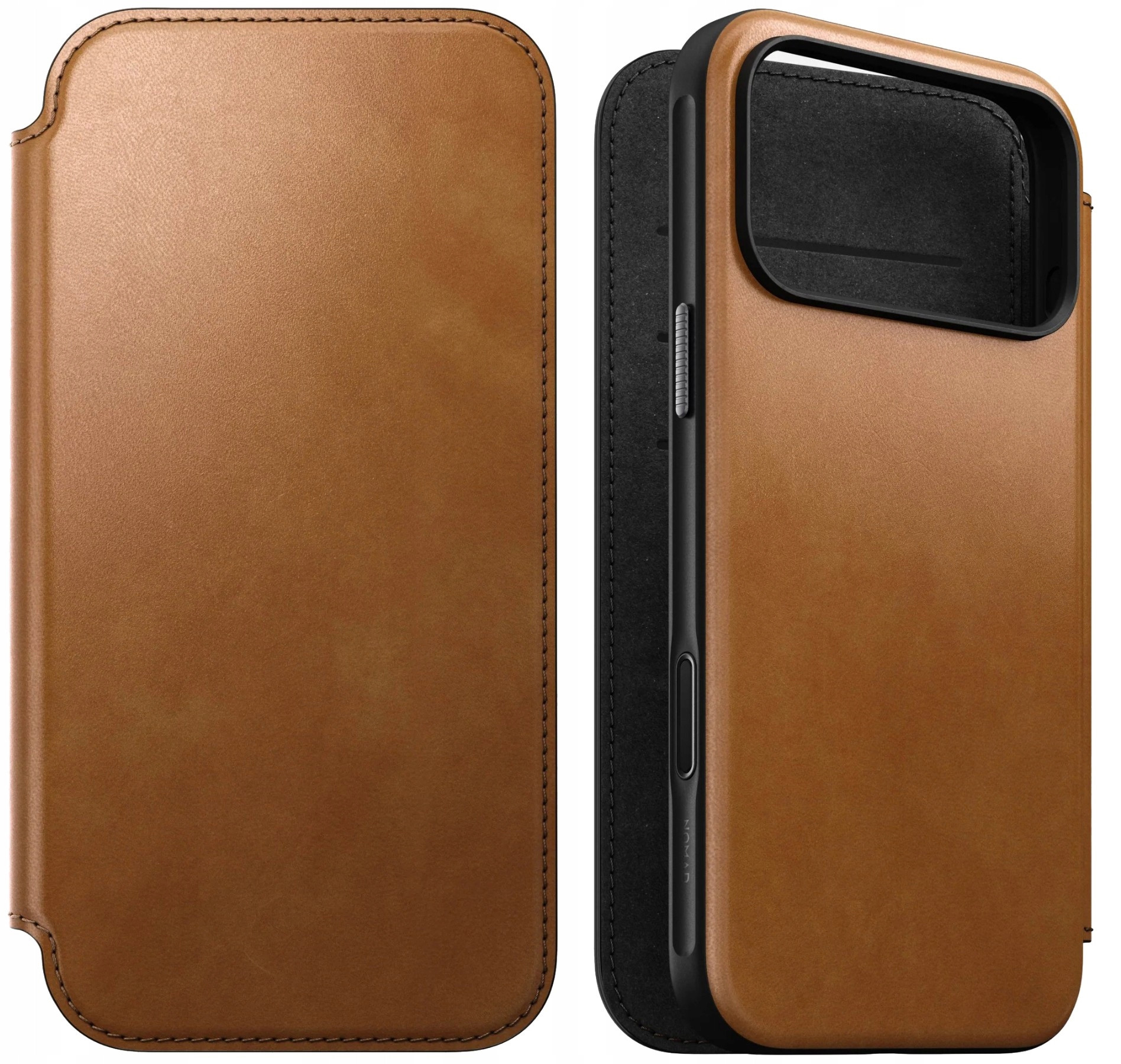 Nomad Modern Leather Folio – Eleganckie etui z klapką dla iPhone 17 Pro Max