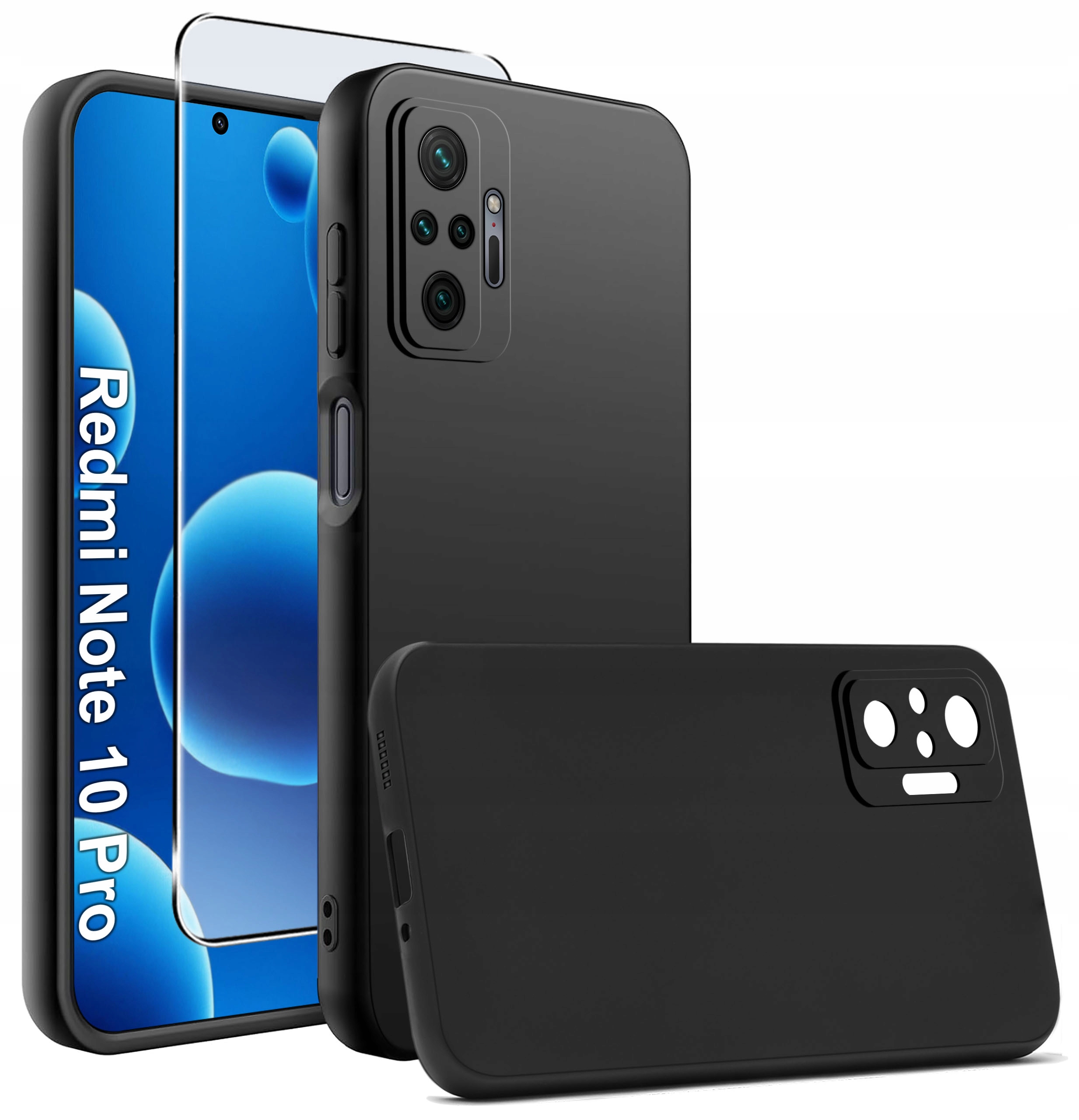 Etui Czarne Matowe Silikon Slim do Xiaomi Redmi Note 10 Pro – Ochrona i styl w jednym