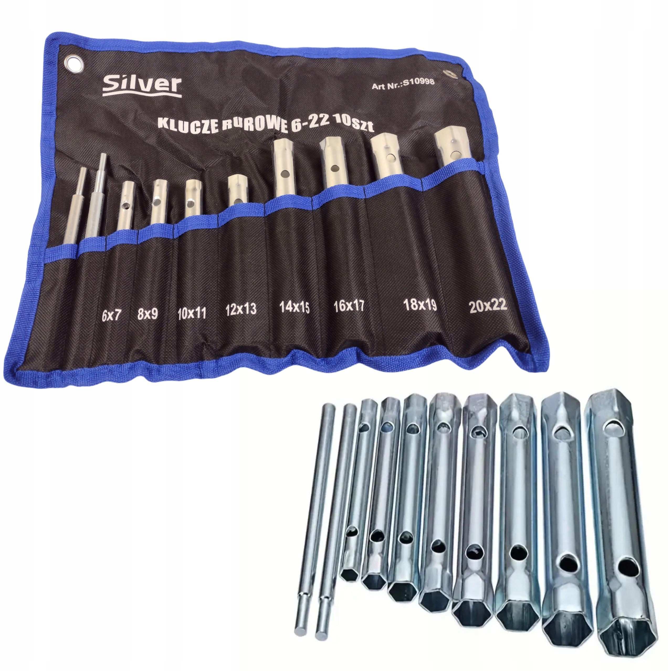 Zestaw kluczy rurowych 6-22 mm SilverTools – Niezawodność i wygoda w pracy