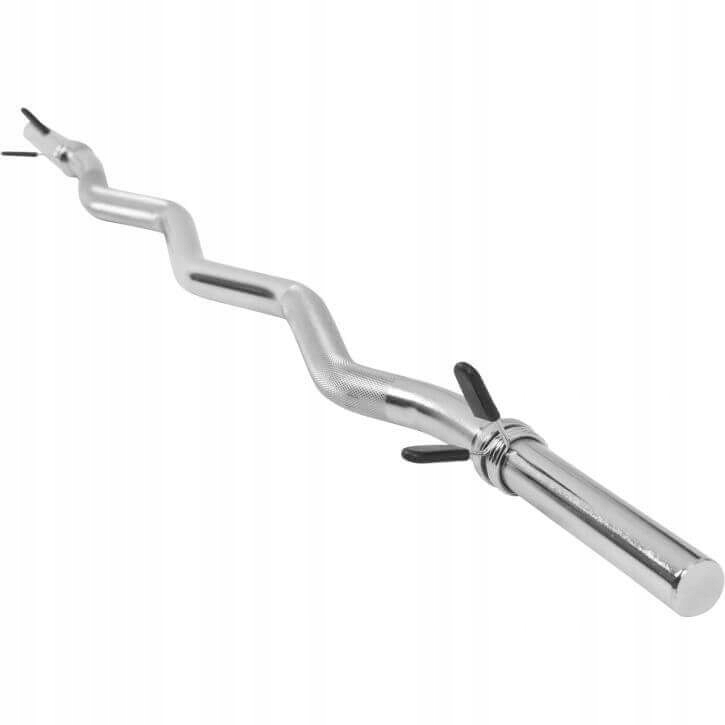 Gryf lekko łamany zatrzaskowy 120 cm 30 mm – Idealny do treningu siłowego