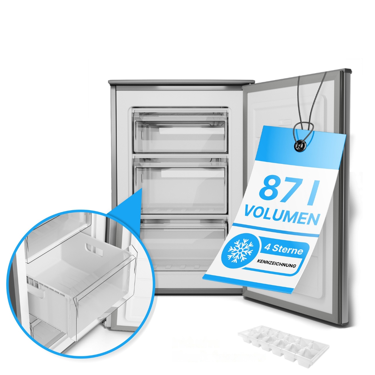 Bomann GS 7253 – Wydajny zamrażalnik w stalowym wykończeniu