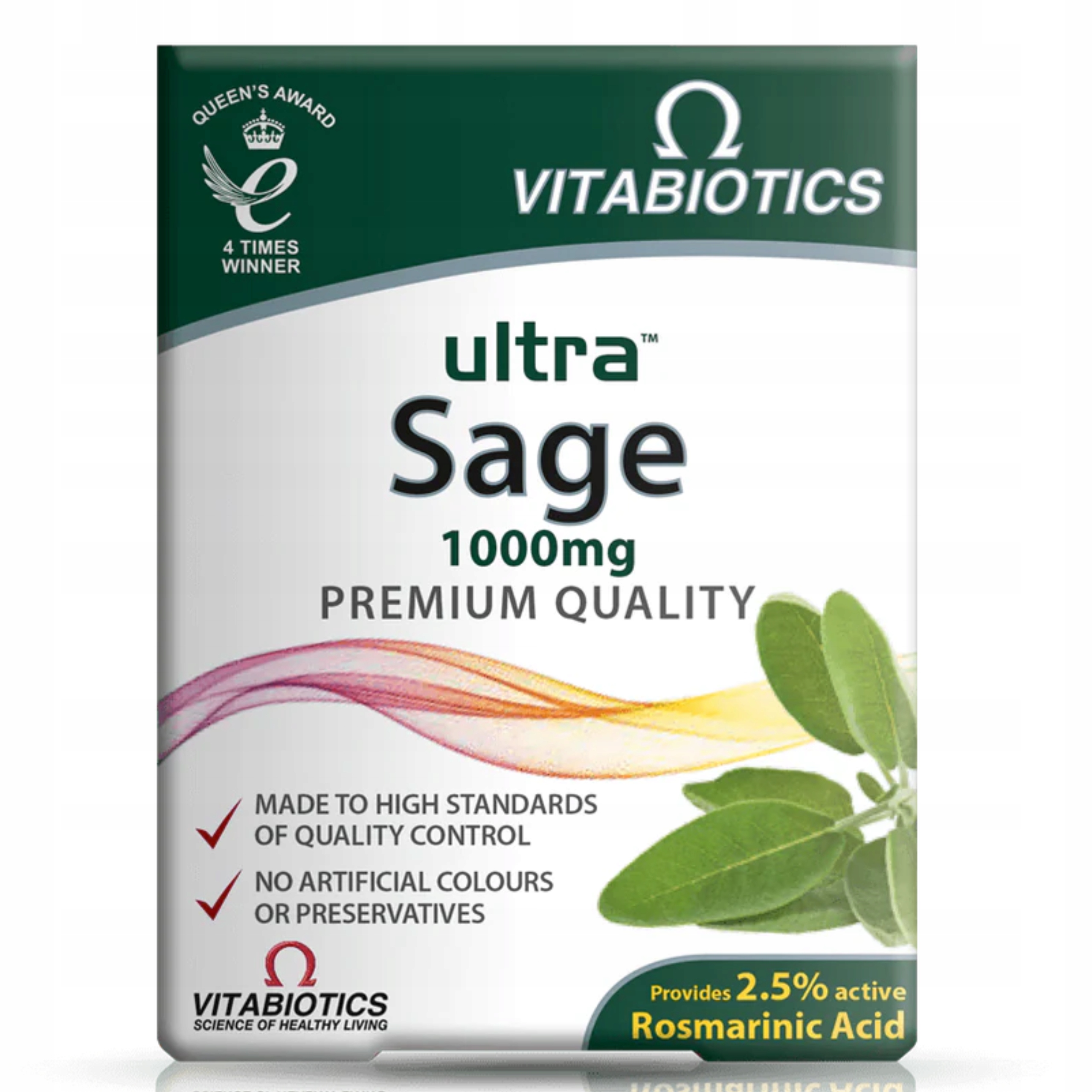 VITABIOTICS Ultra Szałwia – Suplement diety z szałwią 30 tabletek – Naturalne wsparcie dla zdrowia psychicznego