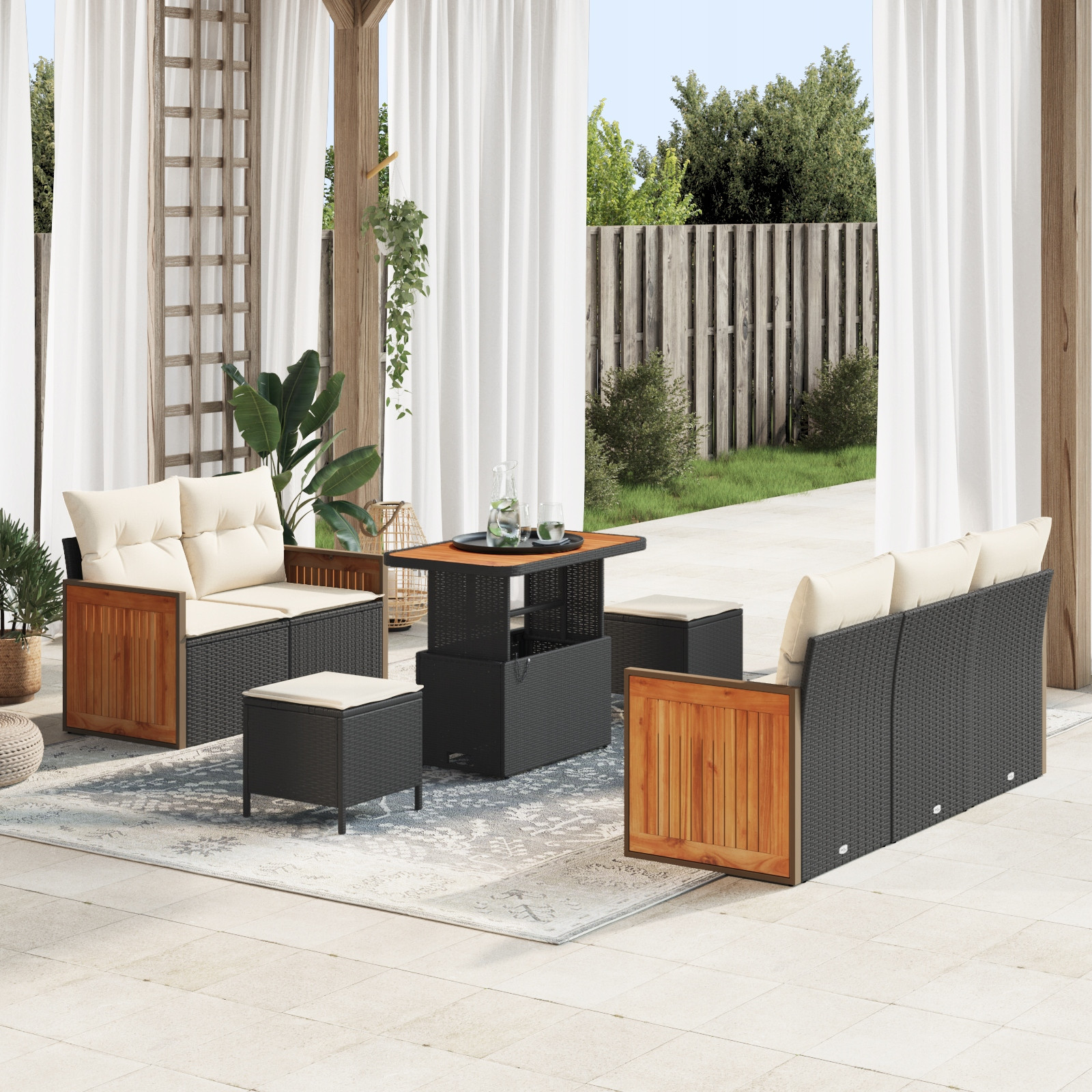 Elegancki design z czarnego polirattanu
