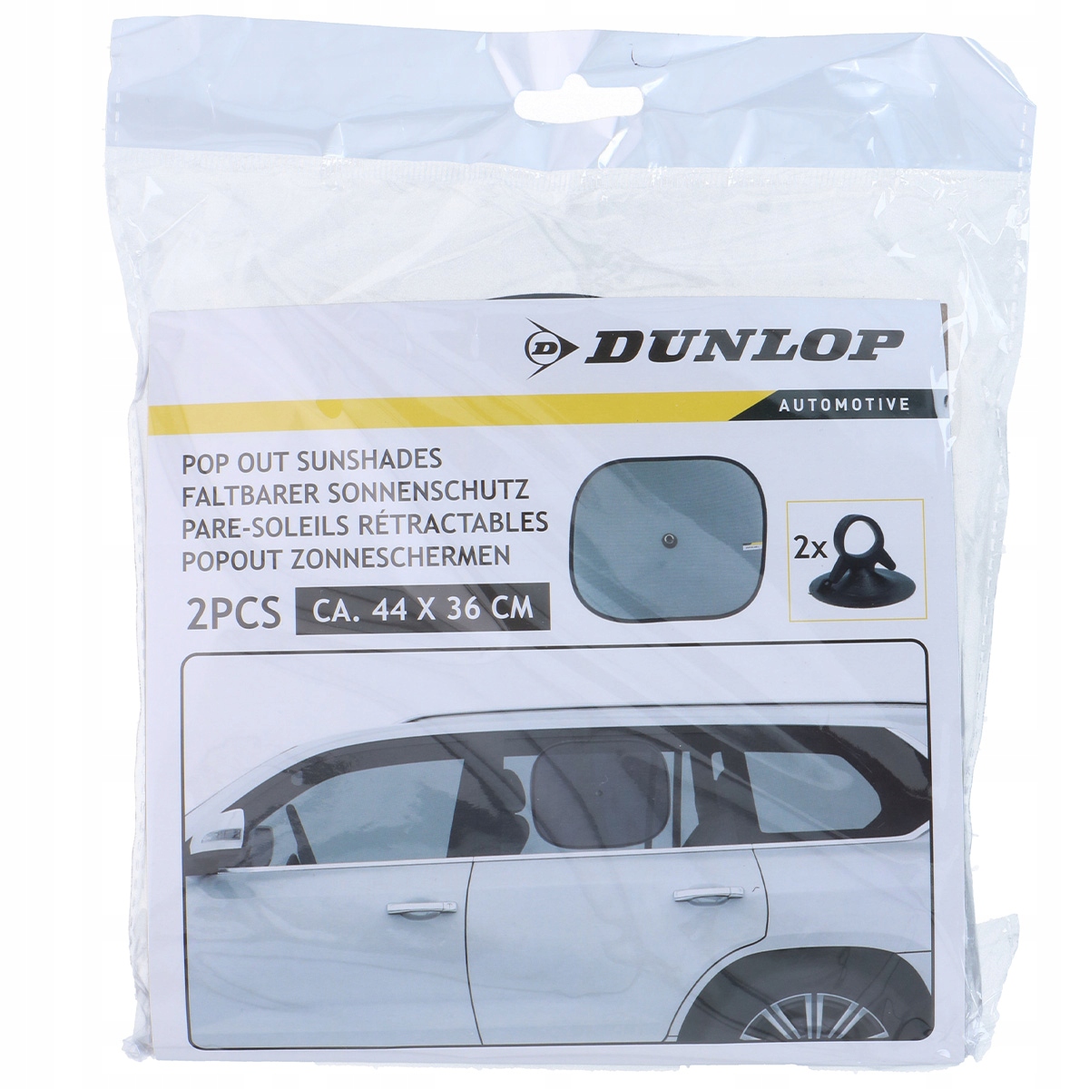 Osłona przeciwsłoneczna z przyssawką 2SZT Dunlop czarna – Komfort i ochrona w podróży