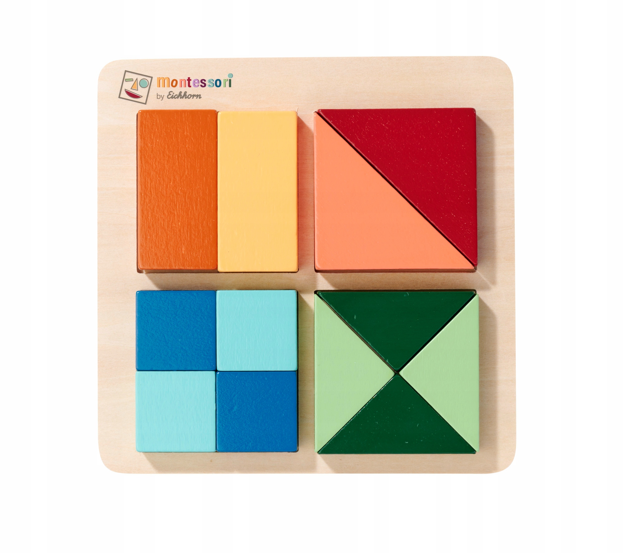 Różnorodność kształtów i kolorów w układance