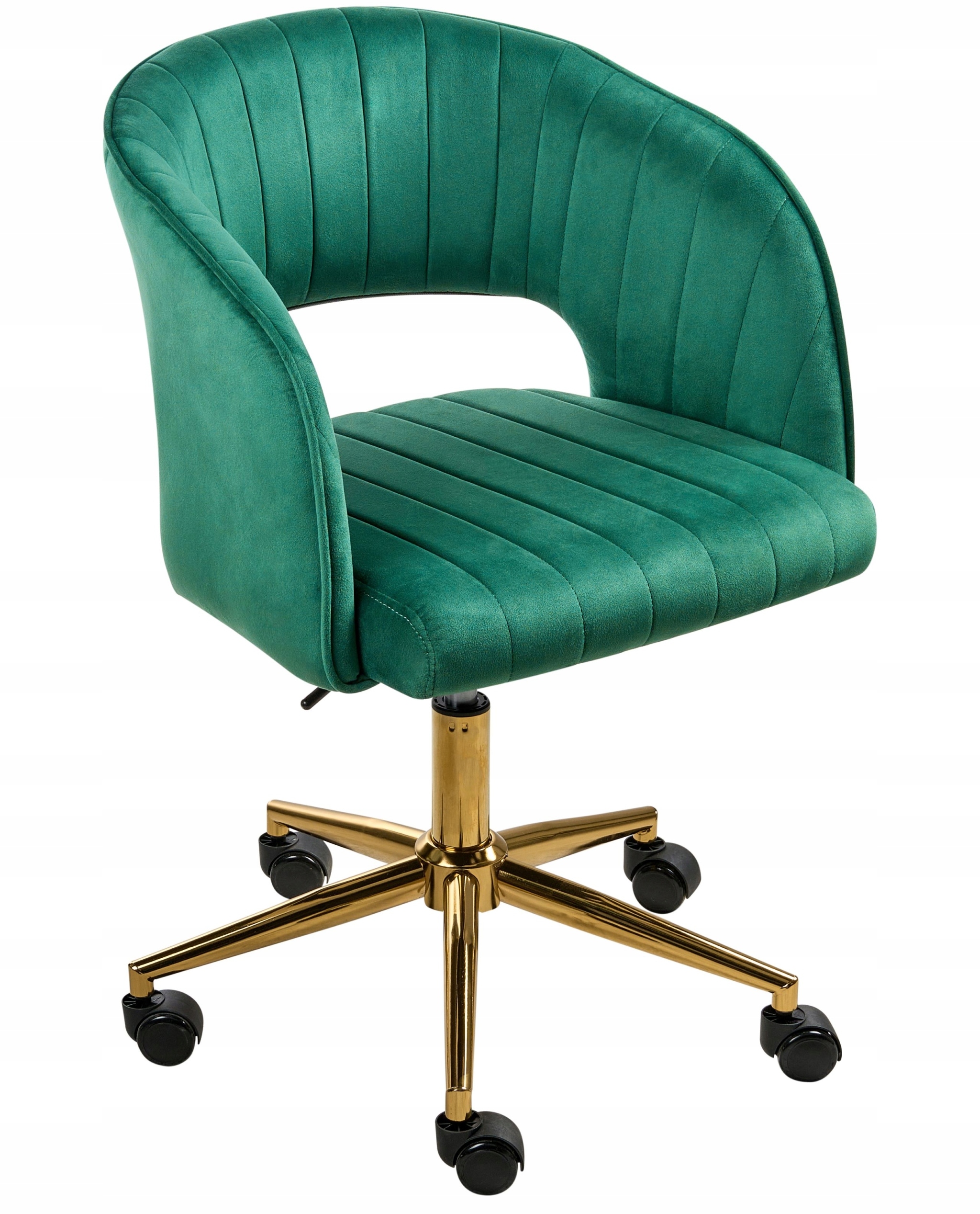 Krzesło obrotowe KATONAH Welur Zielony* – Elegancja i komfort w biurze