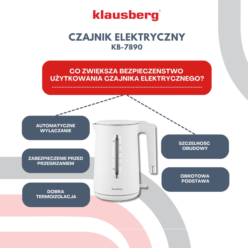 Czajnik elektryczny Klausberg KB-7890 – Elegancja i funkcjonalność w Twojej kuchni