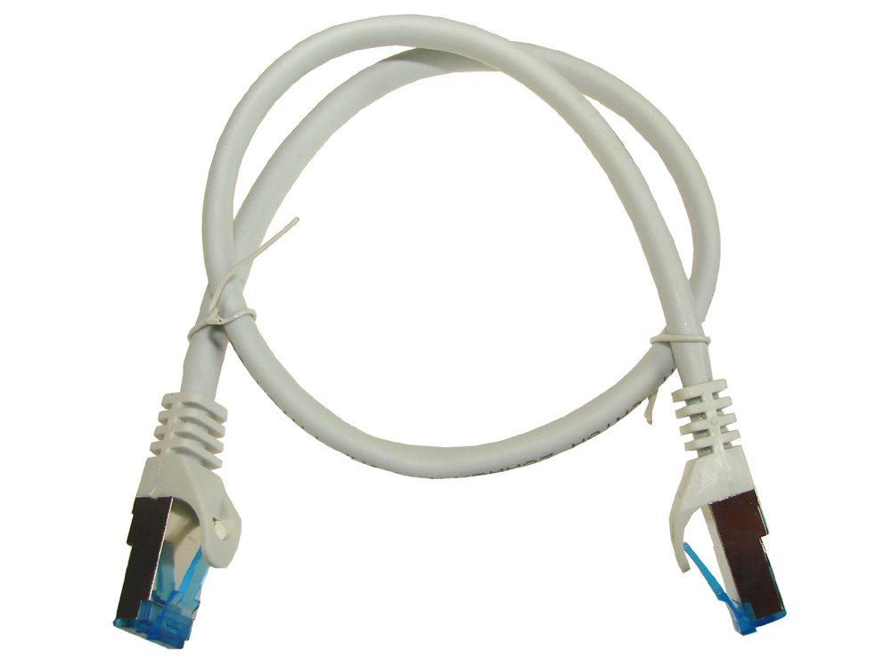 CAT 6a Patchcord S/FTP Szary 0.5m – Idealne połączenie dla Twojej sieci