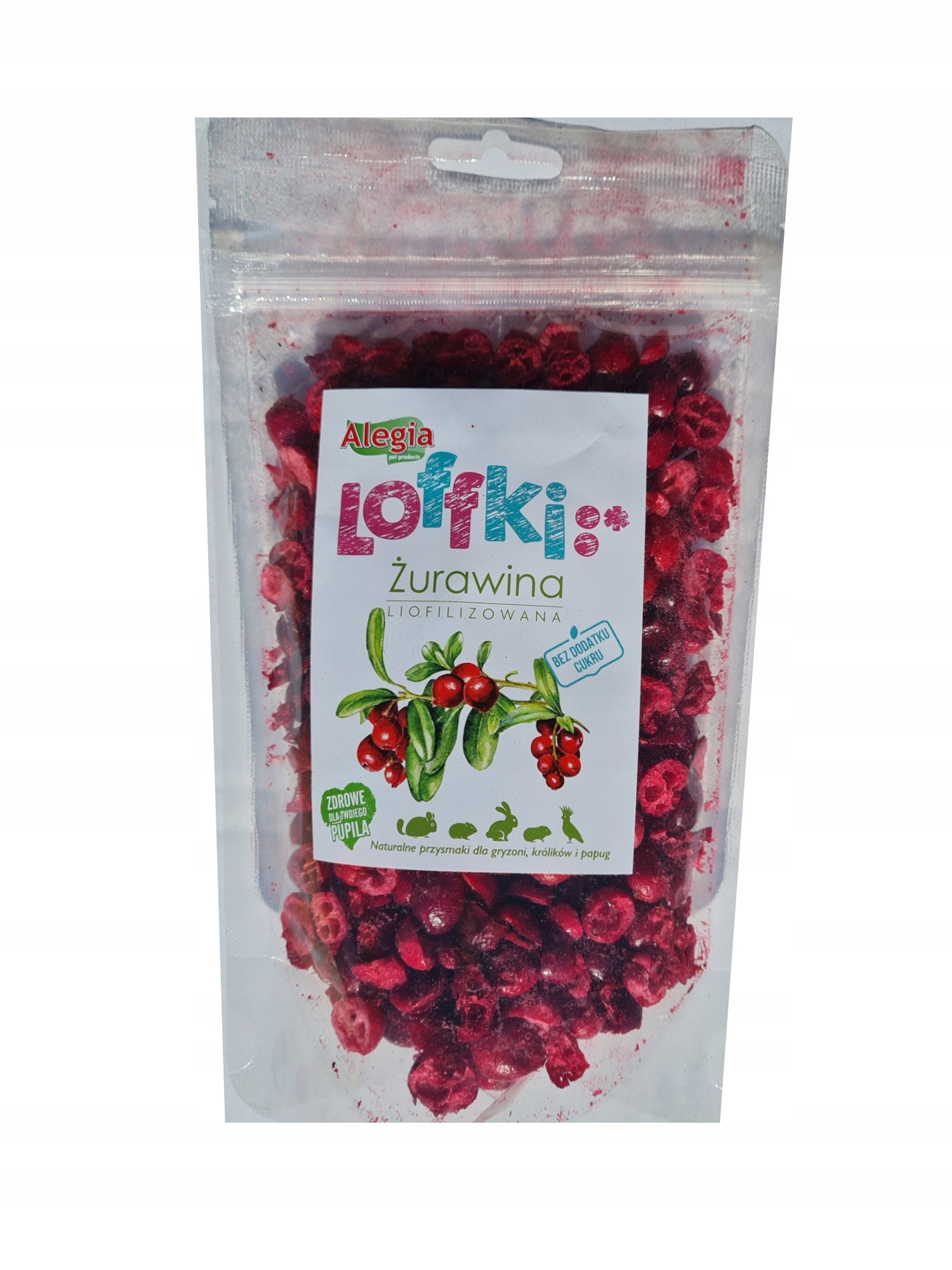 Alegia Loffki – Żurawina Liofilizowana 20g – przysmak dla Twojego pupila
