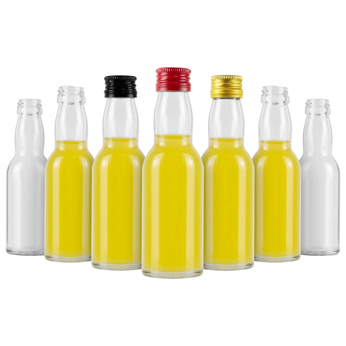 50x Butelki szklane MINI MONOPOL 40ml – Eleganckie miniaturki na alkohol