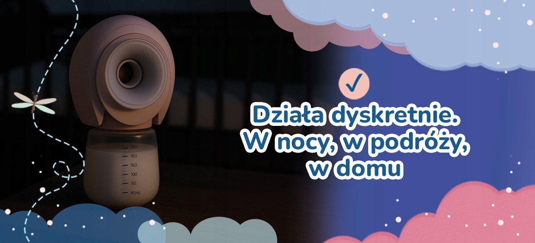 Ciche i bezprzewodowe użytkowanie – idealny do nocnych karmień