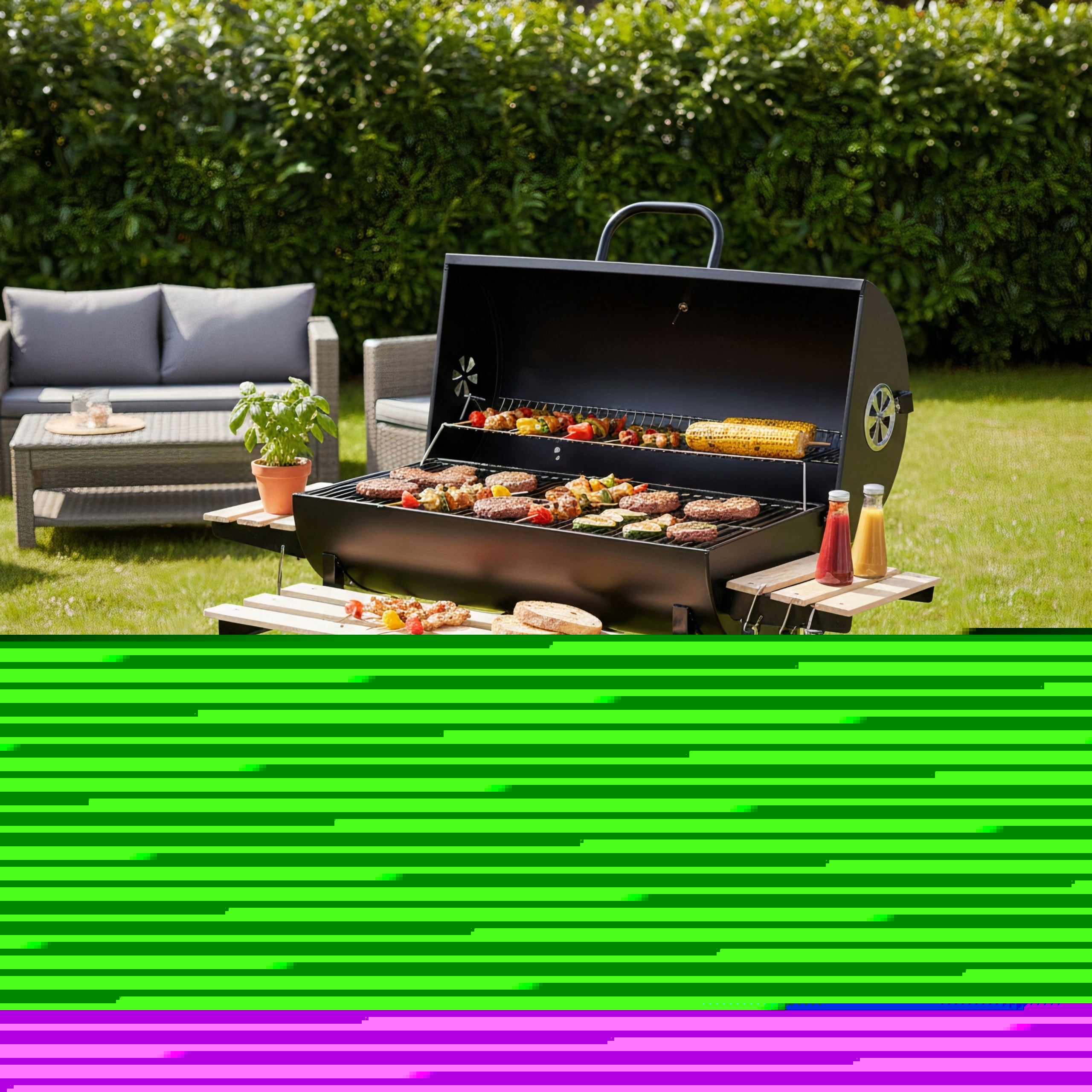 Grill węglowy BBQ z pokrywą Klausberg KB-9033 – idealny do ogrodu