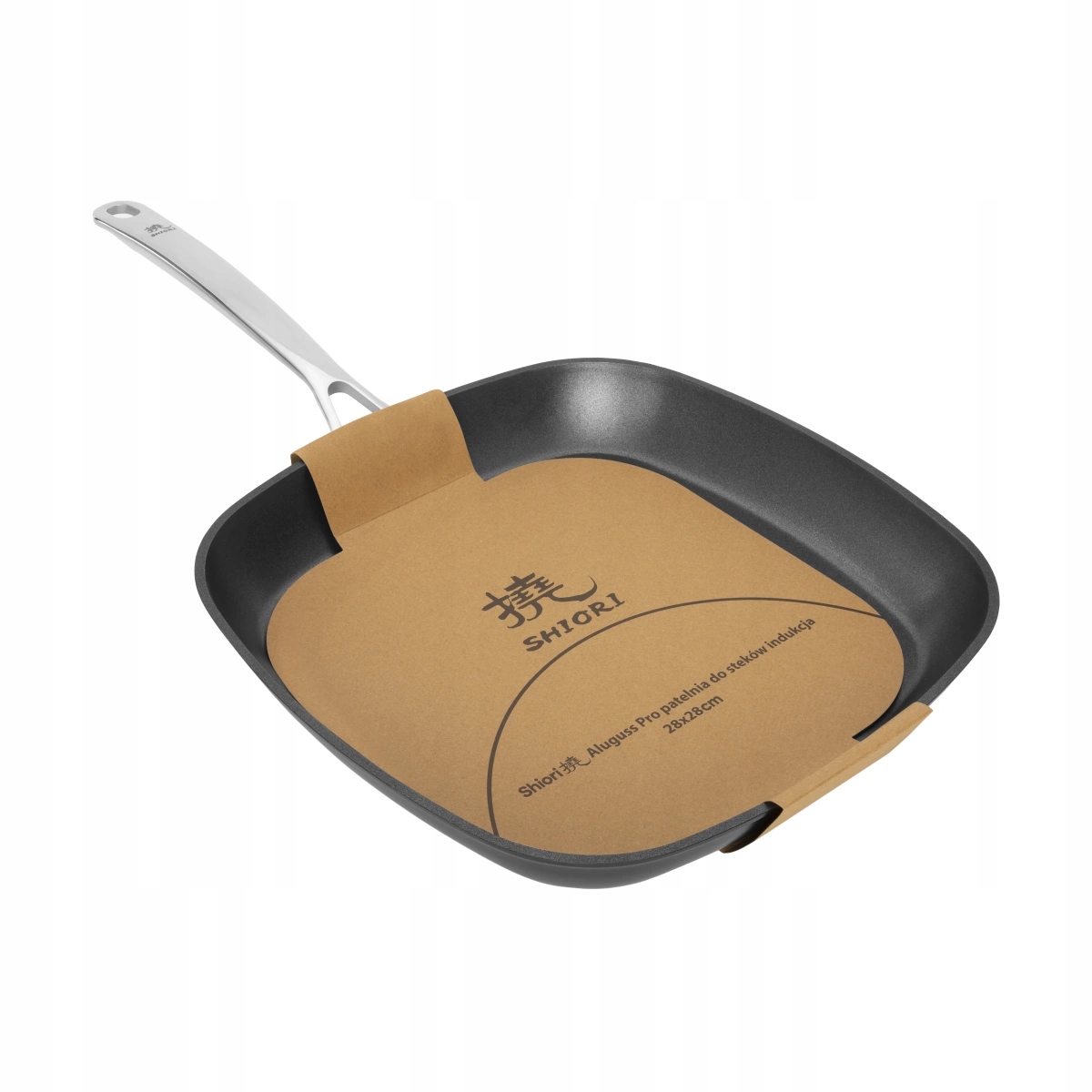 Patelnia Shiori Aluguss Pro 28x28 cm – Idealna do perfekcyjnych steków