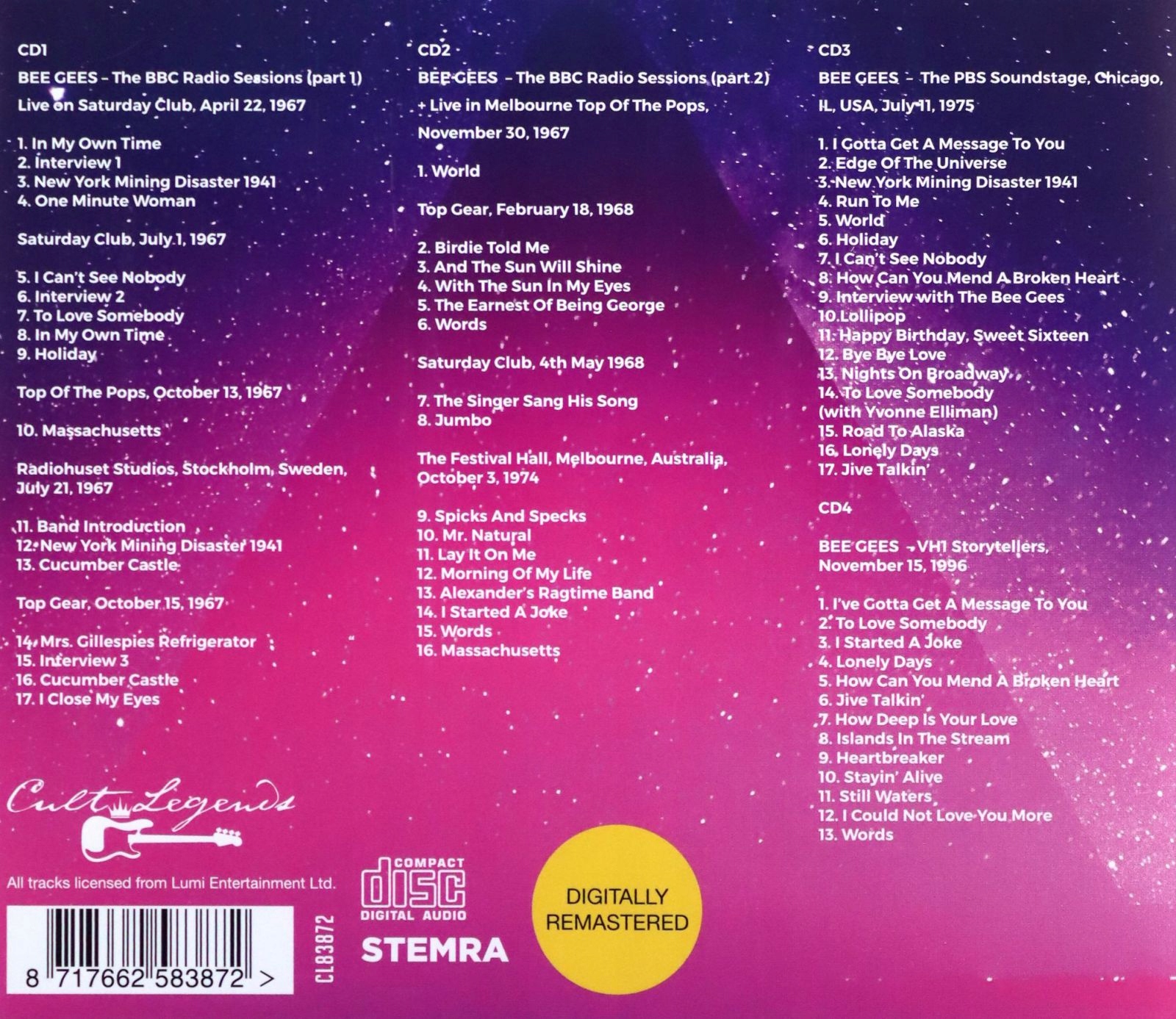 Tracklista CD 1 – BBC Radio Sessions i występy na żywo