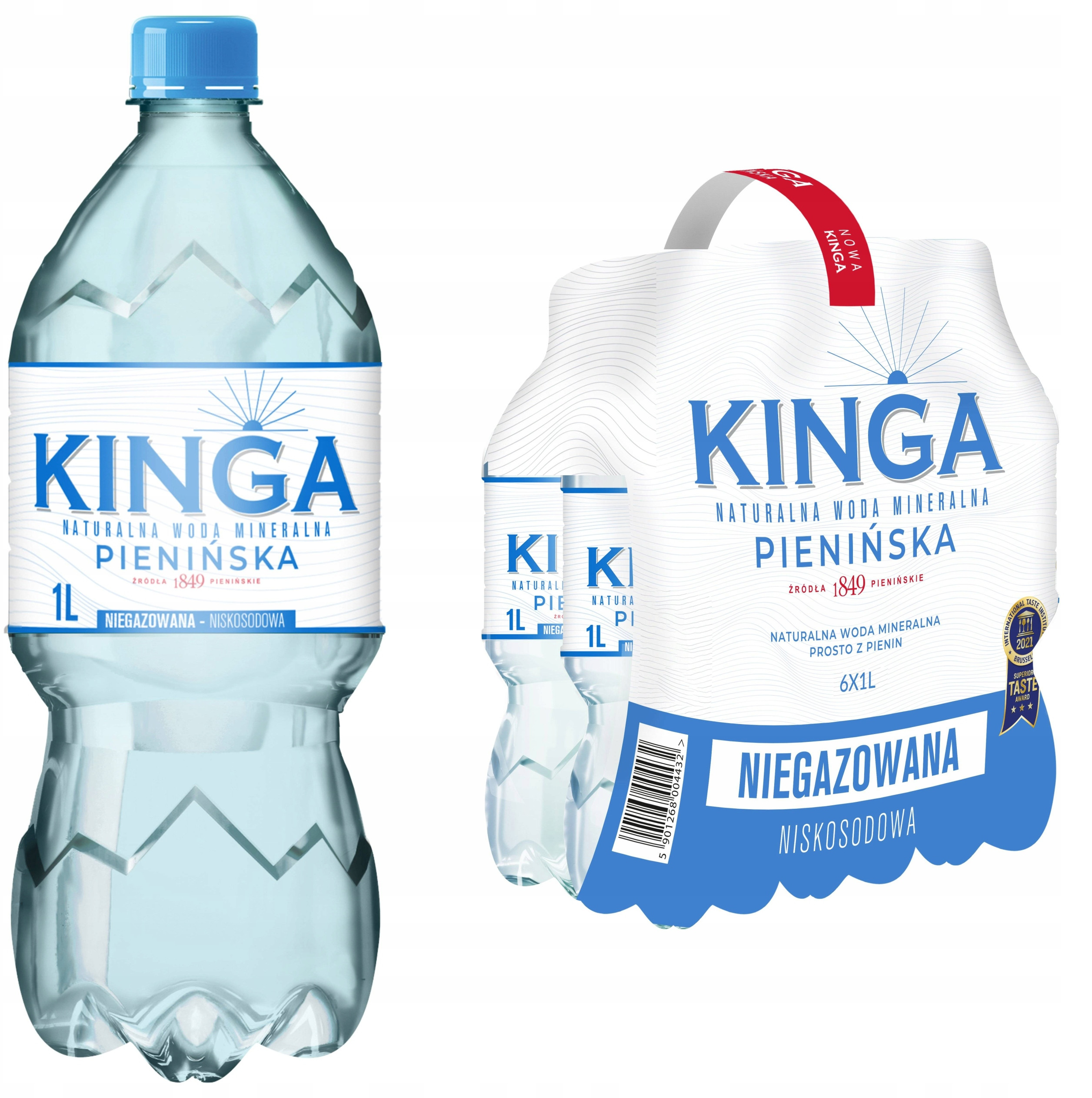 6x Naturalna Woda Mineralna Kinga Pienińska niegazowana 1000 ml – Orzeźwienie z natury