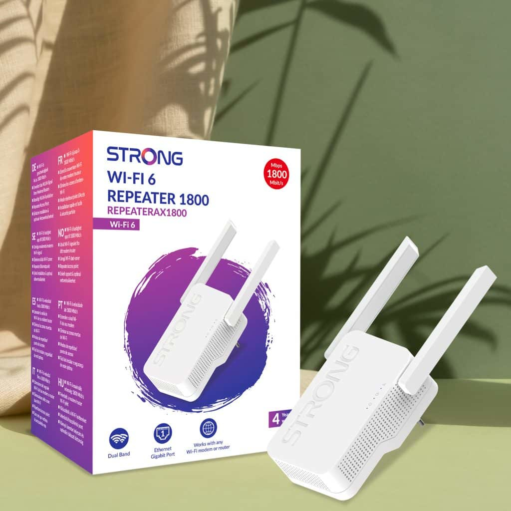 Wzmacniacz sygnału Wi-Fi Strong Strong Repeater AX1800 – Zwiększ zasięg swojego internetu