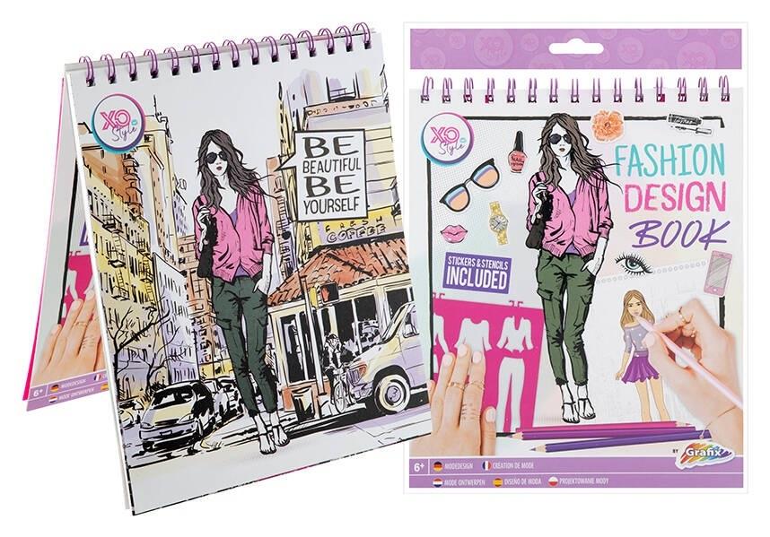 Kreatywny Szkicownik i Naklejki 230005 71848 – Zestaw dla małych projektantek mody