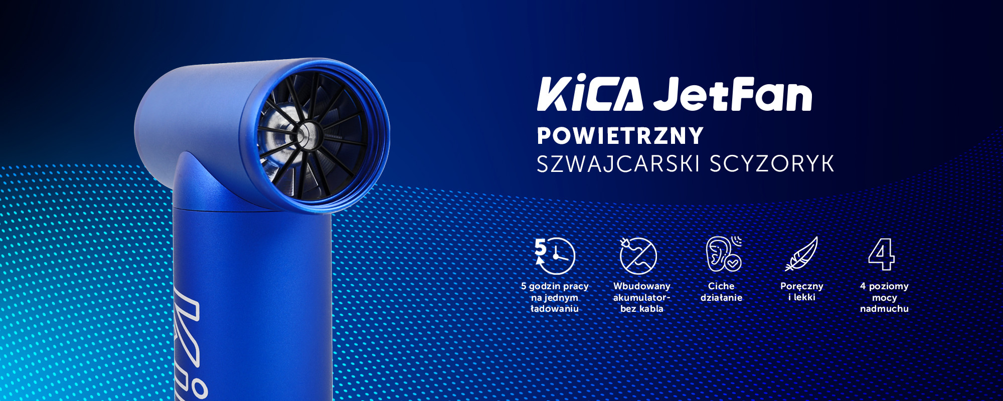 width=100% Dmuchawa wielofunkcyjna FeiyuTech KiCA JetFan - szara