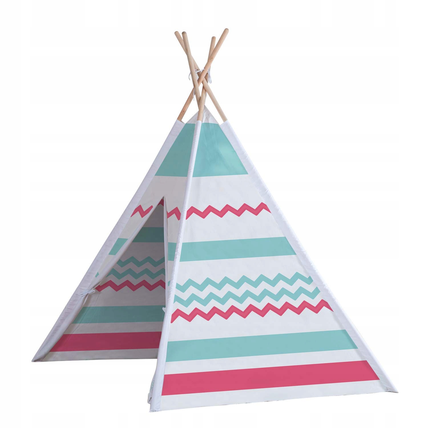 Namiot drewniany Tipi niebiesko-czarny John – Idealne miejsce do zabawy dla Twojego dziecka