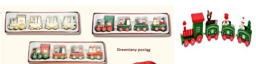 Pociąg drewniany MCD – Idealna dekoracja świąteczna
