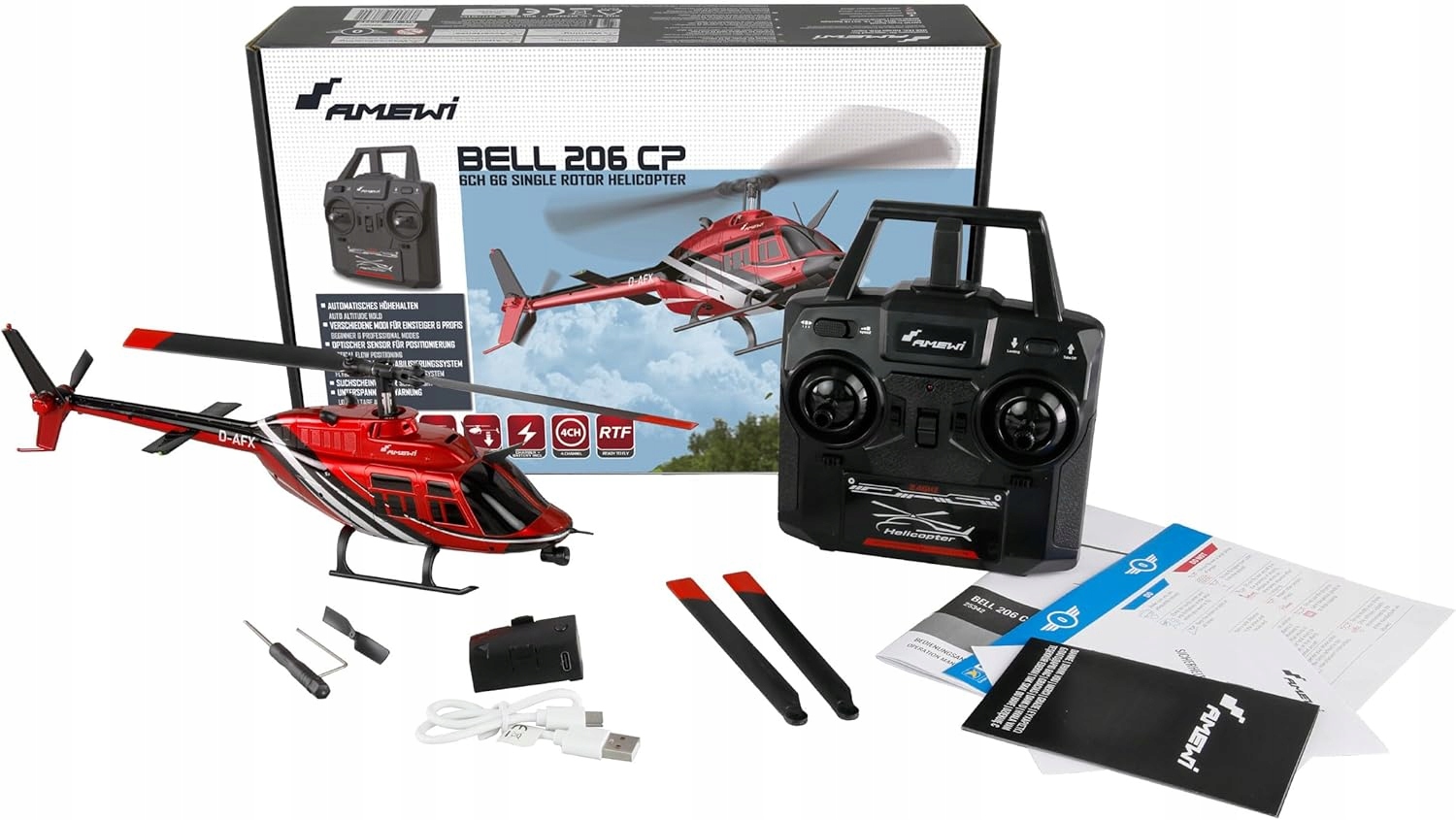 AMEWI Bell 206 Jet Ranger CP – Zdalnie sterowany helikopter dla każdego