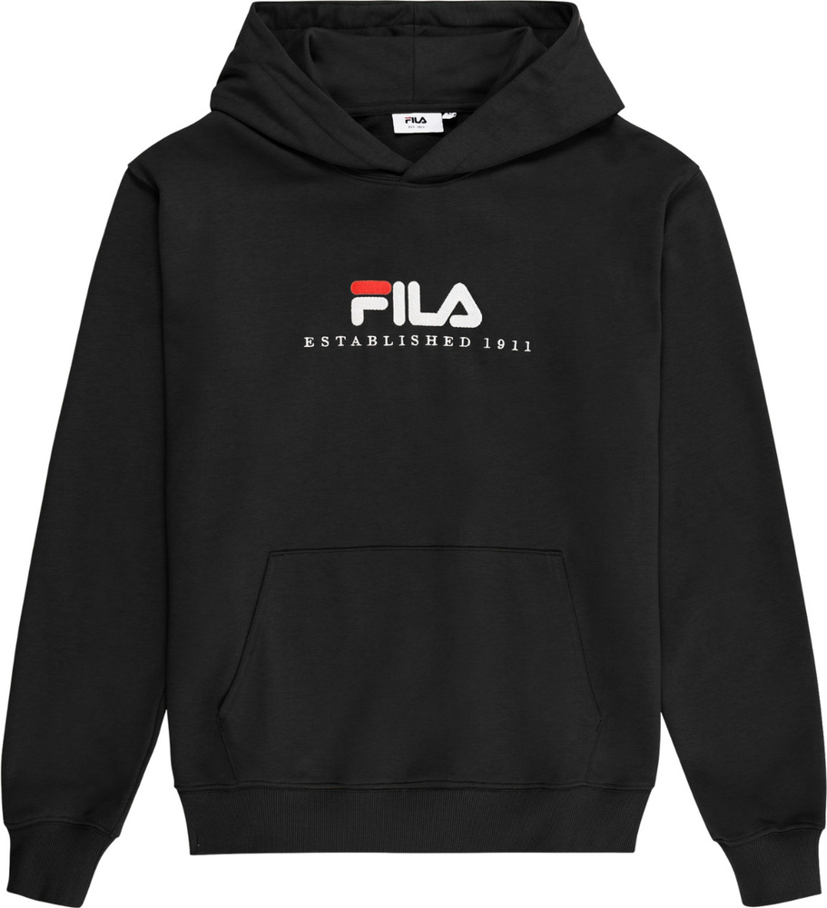 Bluza z kapturem kangurka Fila Valsera czarna FAU0227 80010 – Komfort i styl na co dzień