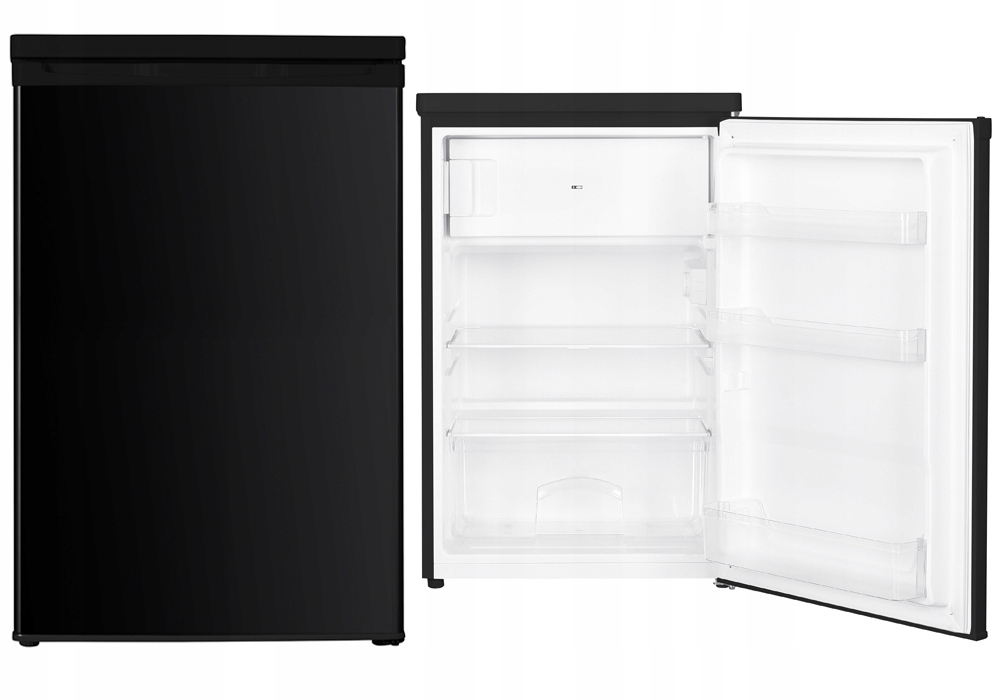 Mała lodówka podblatowa z zamrażarką 109L LED czarna Smith&Brown SFTTF-212-BE3 – Idealne rozwiązanie do małych przestrzeni