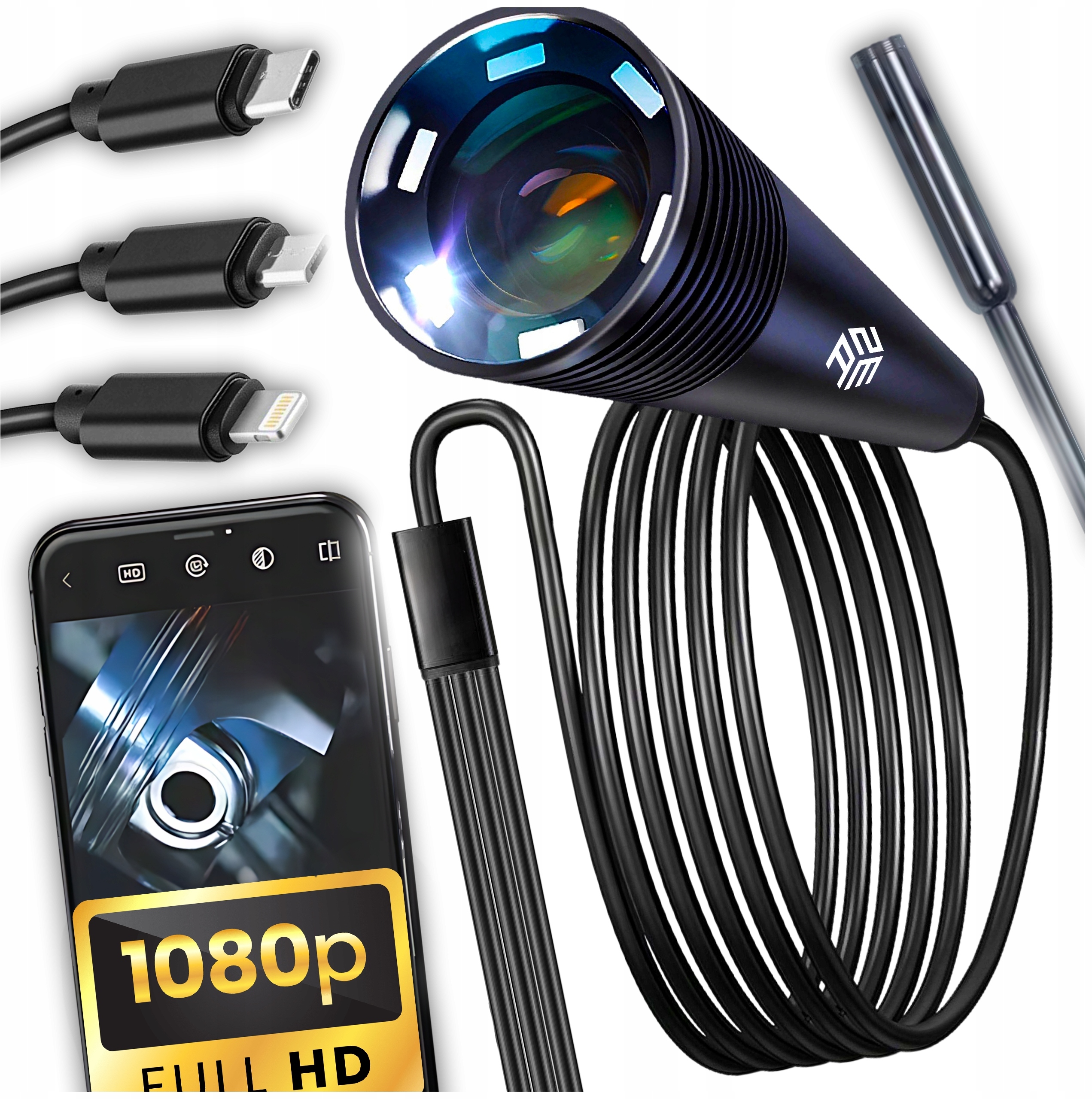 Kamera Inspekcyjna do Telefonu Endoskopowa 3M Jakość Full HD Wodoodporna – Twoje narzędzie do inspekcji