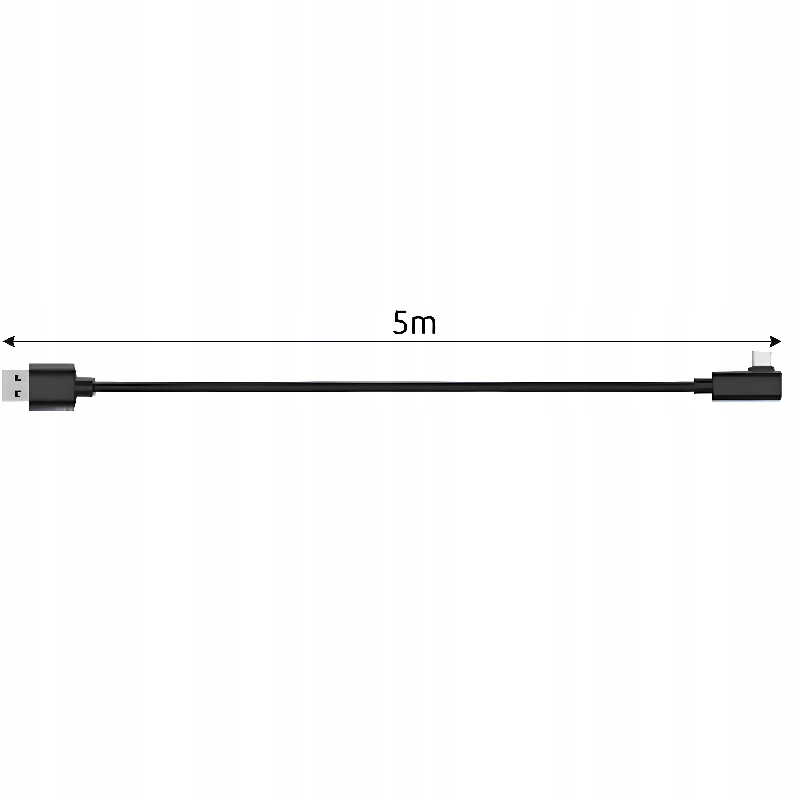Kabel USB-A - USB-C 5 m Czarny (00019911) – Wydajność i niezawodność w codziennym użytkowaniu