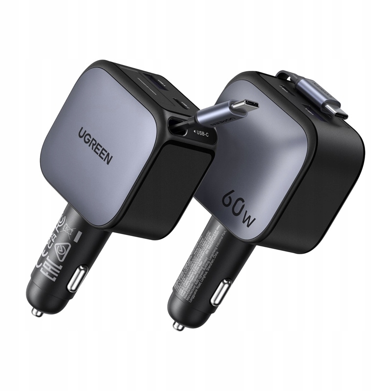 Wbudowany kabel USB-C i USB-A – Uniwersalność w jednym urządzeniu