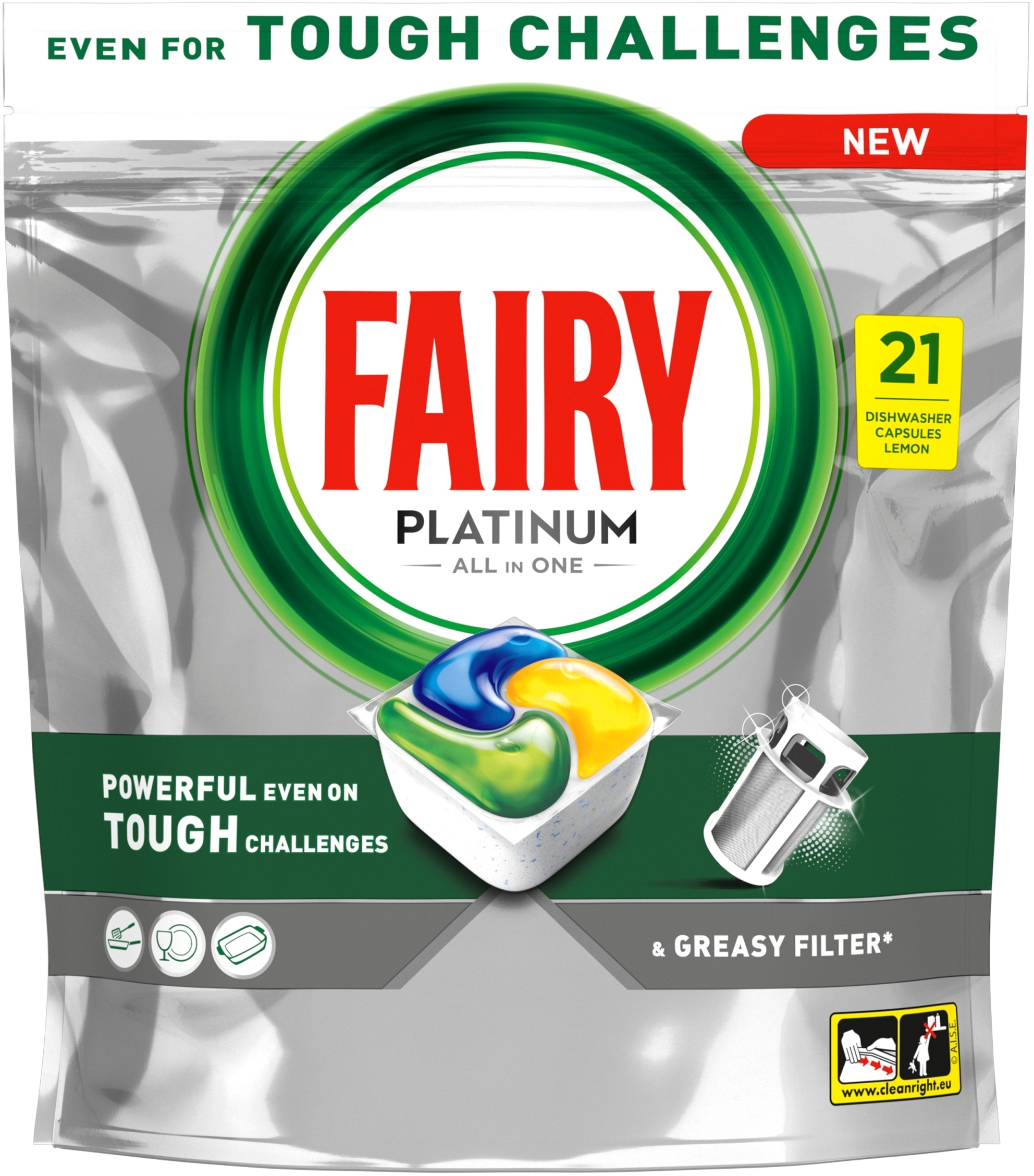 Kapsułki do zmywarki Fairy Platinum Cytryna – Skuteczne czyszczenie naczyń