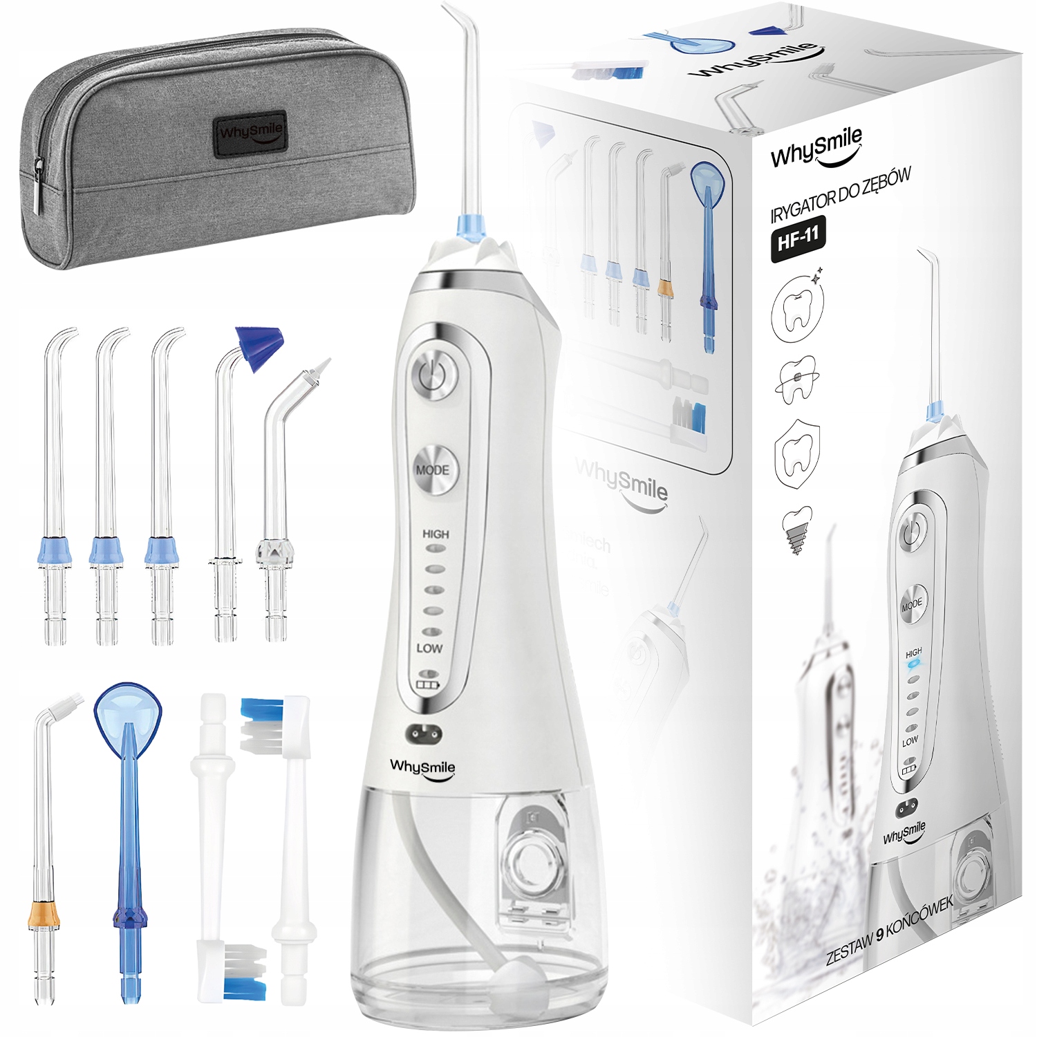 9 wymiennych końcówek – Wszechstronność w codziennej pielęgnacji