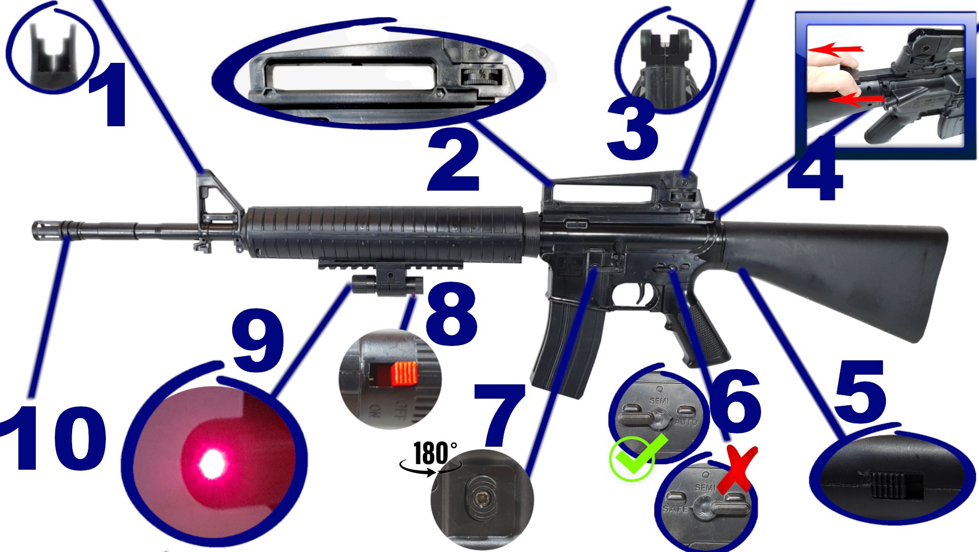 M16 Amerykański Karabin Na Kulki Snajperka Asg Replika TOMDORIX