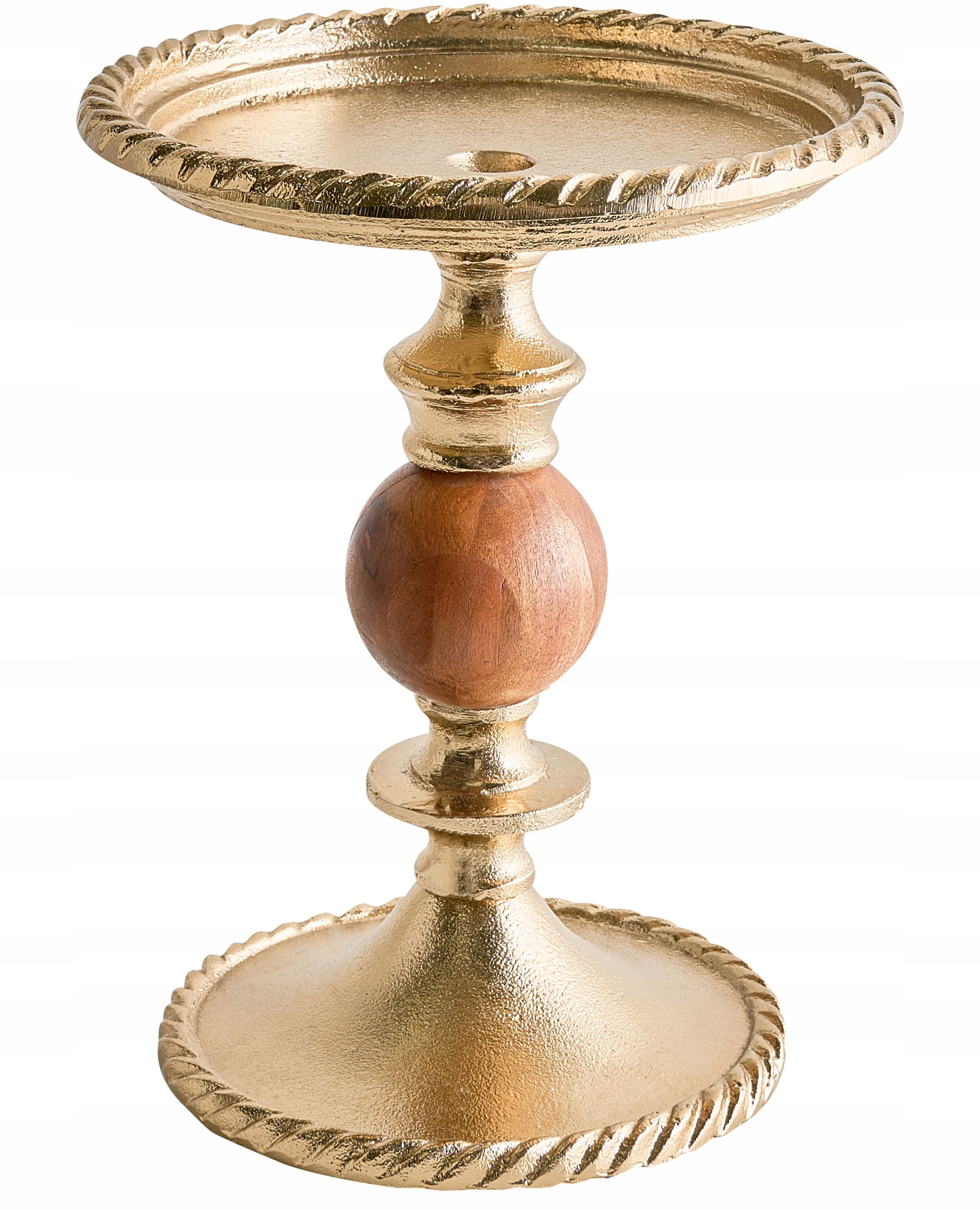 Świecznik VODNO Metal 31 cm Złoty – Elegancja w Twoim wnętrzu
