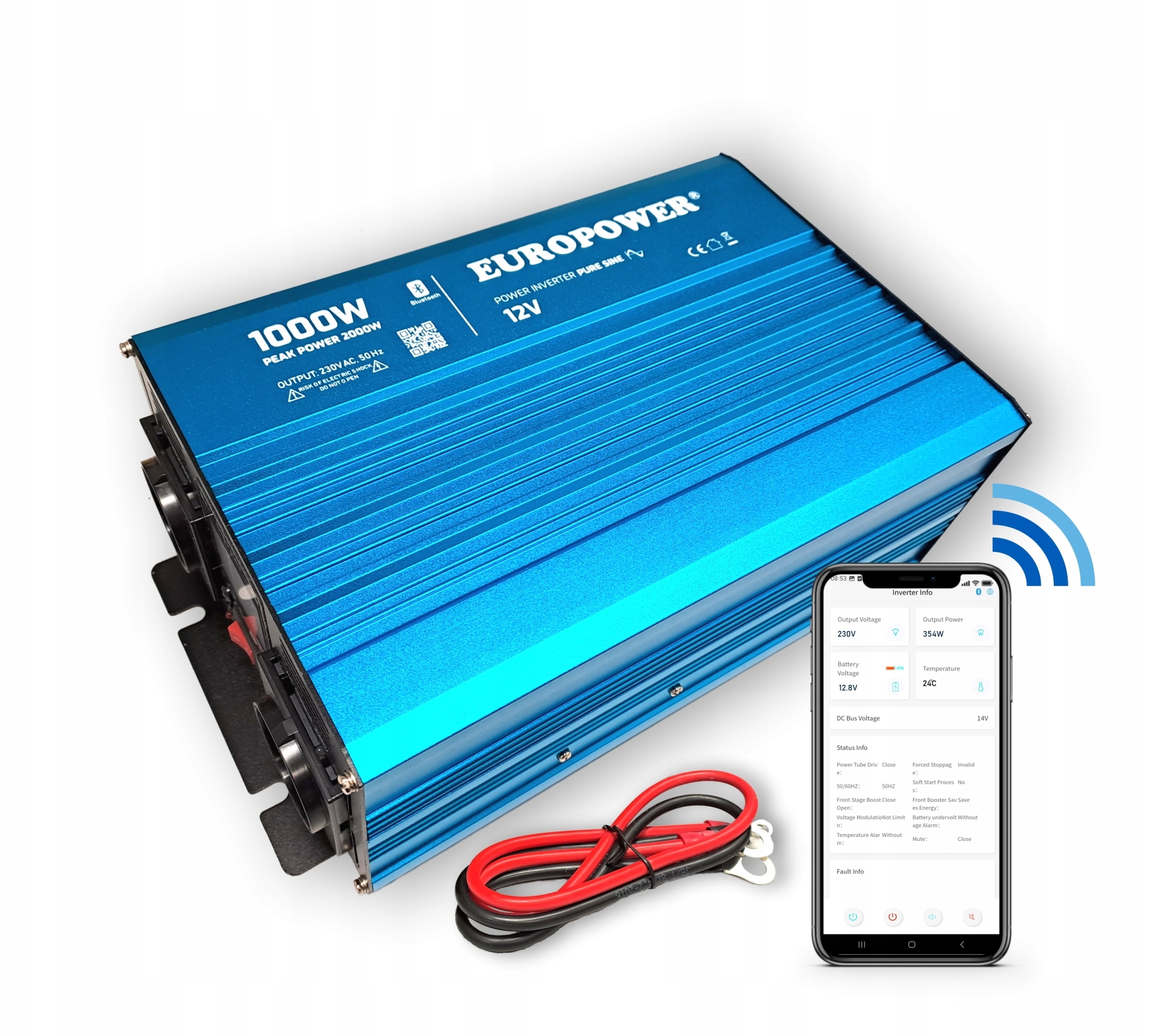Przetwornica Napięcia Inwerter Europower 12V DC / 230V AC 1000W / 2000W – Idealne rozwiązanie do zasilania