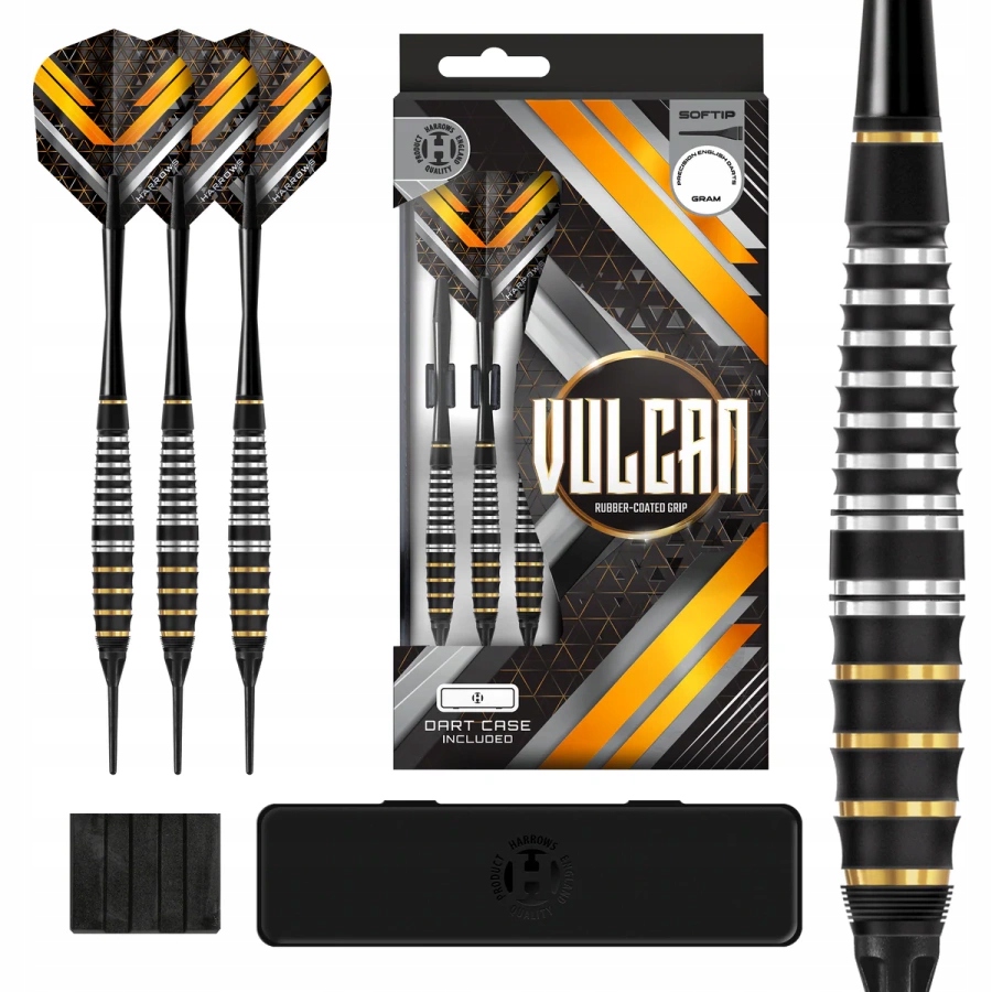 Rzutki do darta Harrows VULCAN Steeltip 22 g – Idealne dla początkujących graczy
