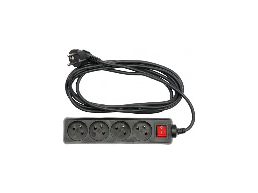 Przedłużacz elektryczny VOREL 72630 – 4 gniazda 1,5 m w kolorze czarnym