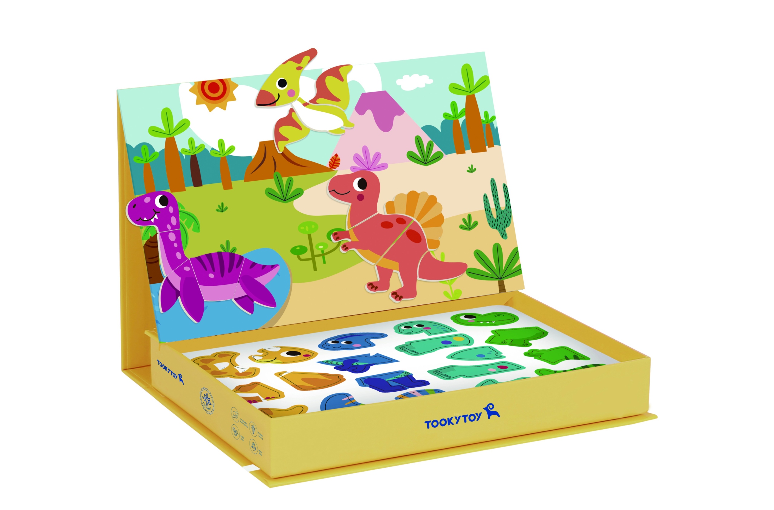 TOOKY TOY Układanka Magnetyczna Dinozaury Puzzle – Prehistoryczna przygoda dla najmłodszych