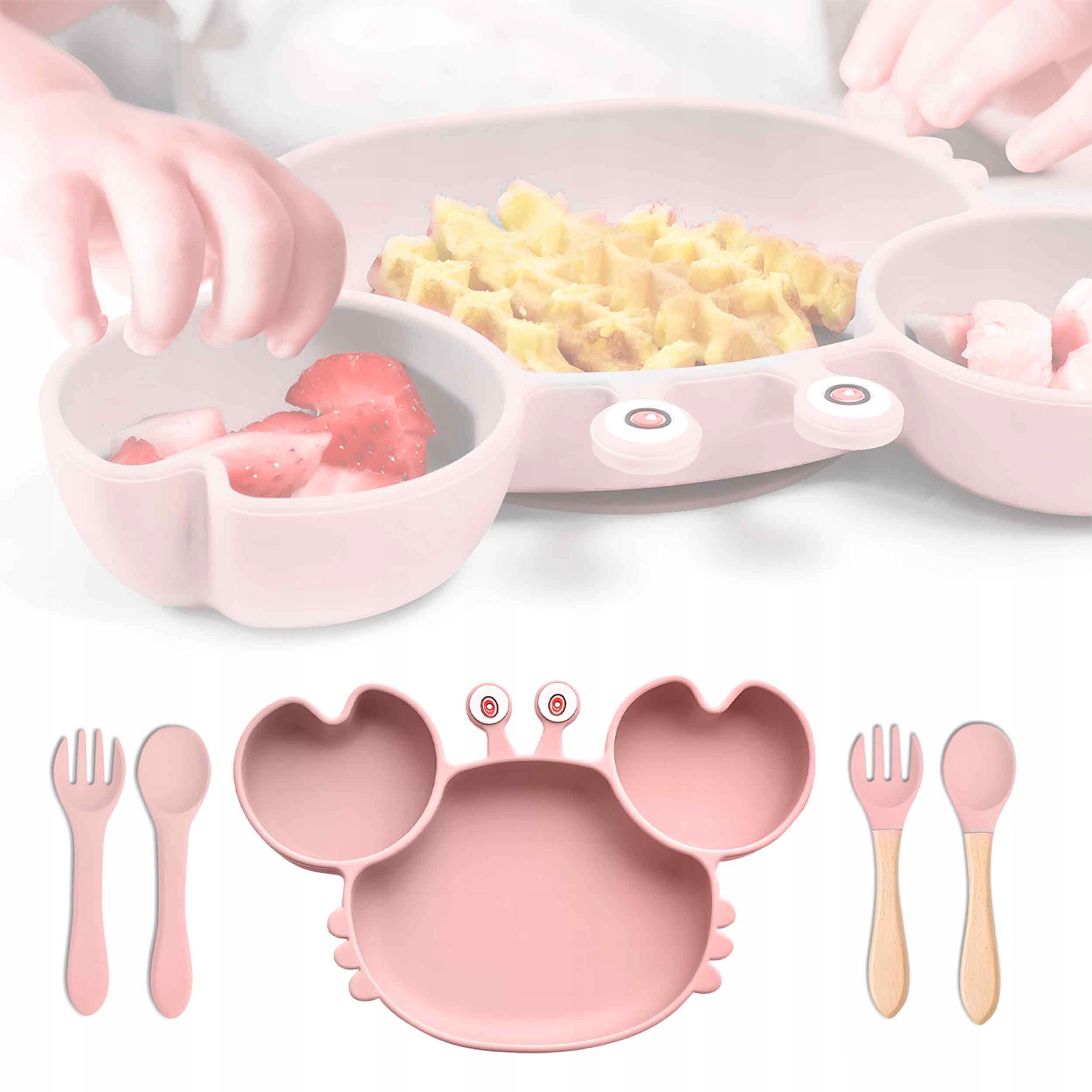 Uroczy design w kształcie kraba – Zachęta do samodzielnego jedzenia
