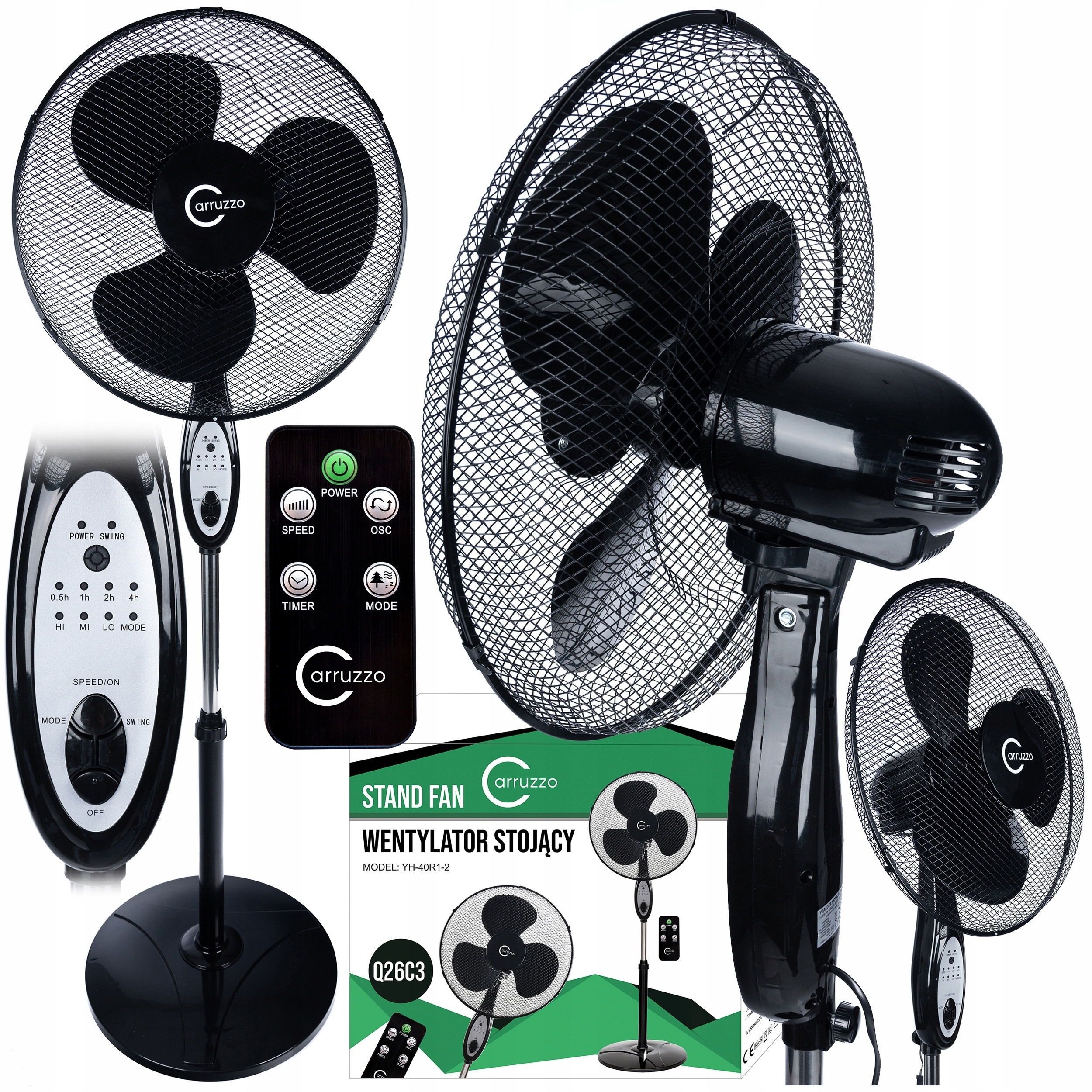 WS2 Duży Stojący Wentylator z Pilotem – Idealne rozwiązanie na upalne dni