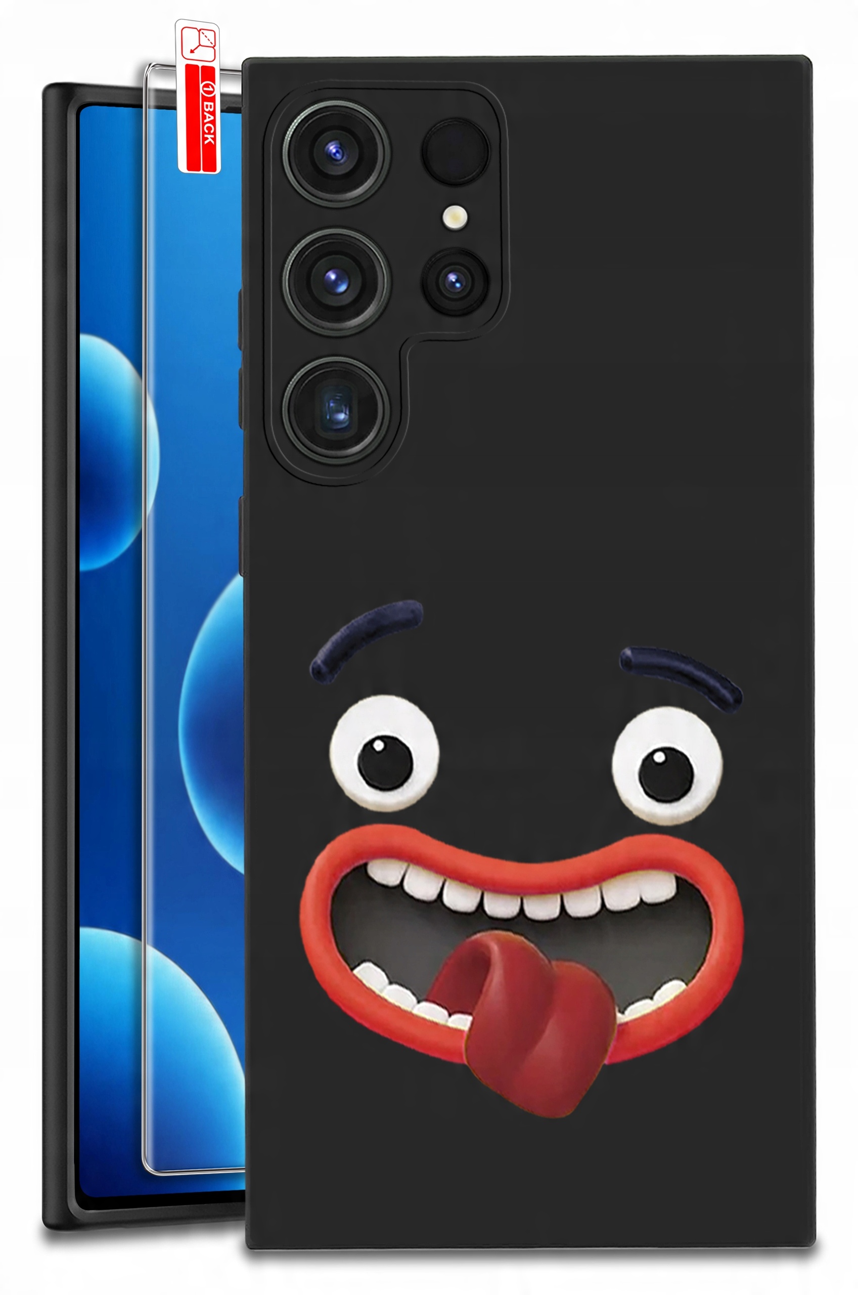 ETUI do Samsung Galaxy S25 Ultra WZORY | SILIKONOWE MATT CASE + SZKŁO HARTOWANE 9H