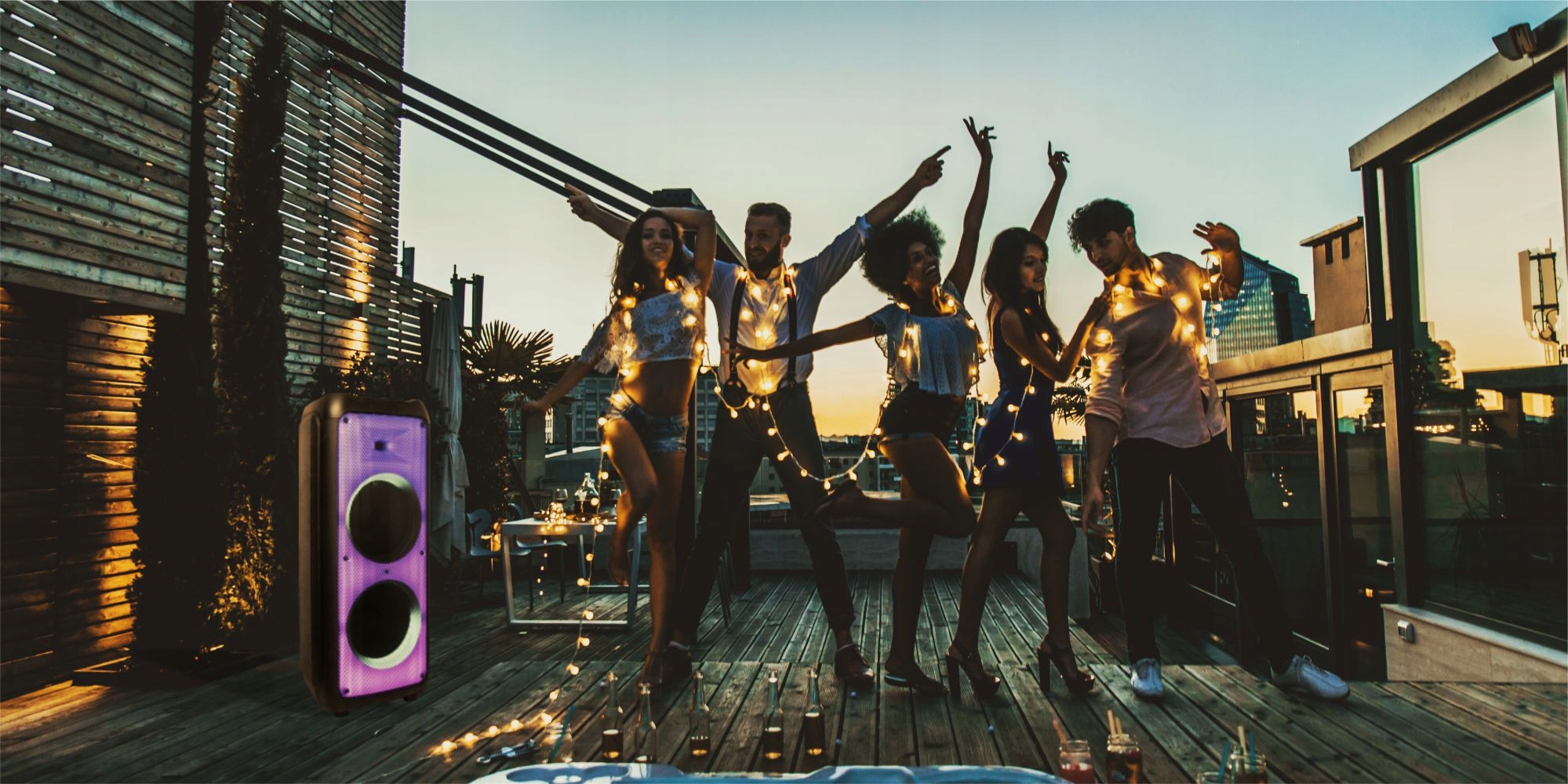 Głośnik Bluetooth przenośny Karaoke Power Audio KRIOS 350W Superbass – Idealny do każdej imprezy