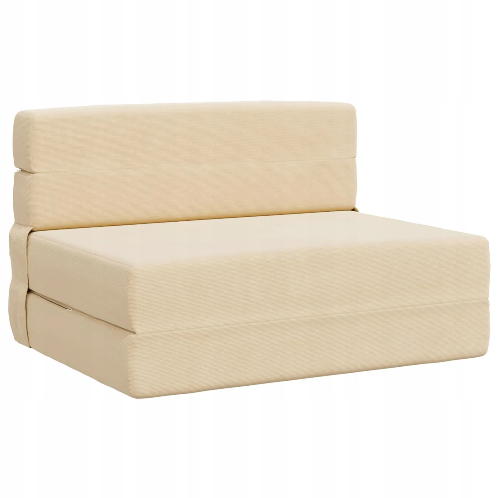 Sofa Rozkładana z funkcją łóżka Kremowy 190 x 70 x 15 cm – Idealne rozwiązanie do małych przestrzeni