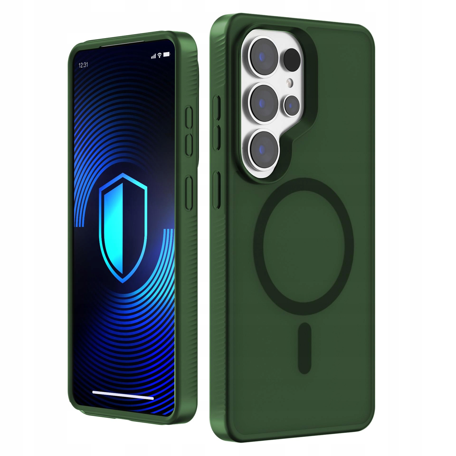 Etui z MagSafe na Samsung Galaxy S25 Ultra - 3mk Hardy Hazy MagCase Green*