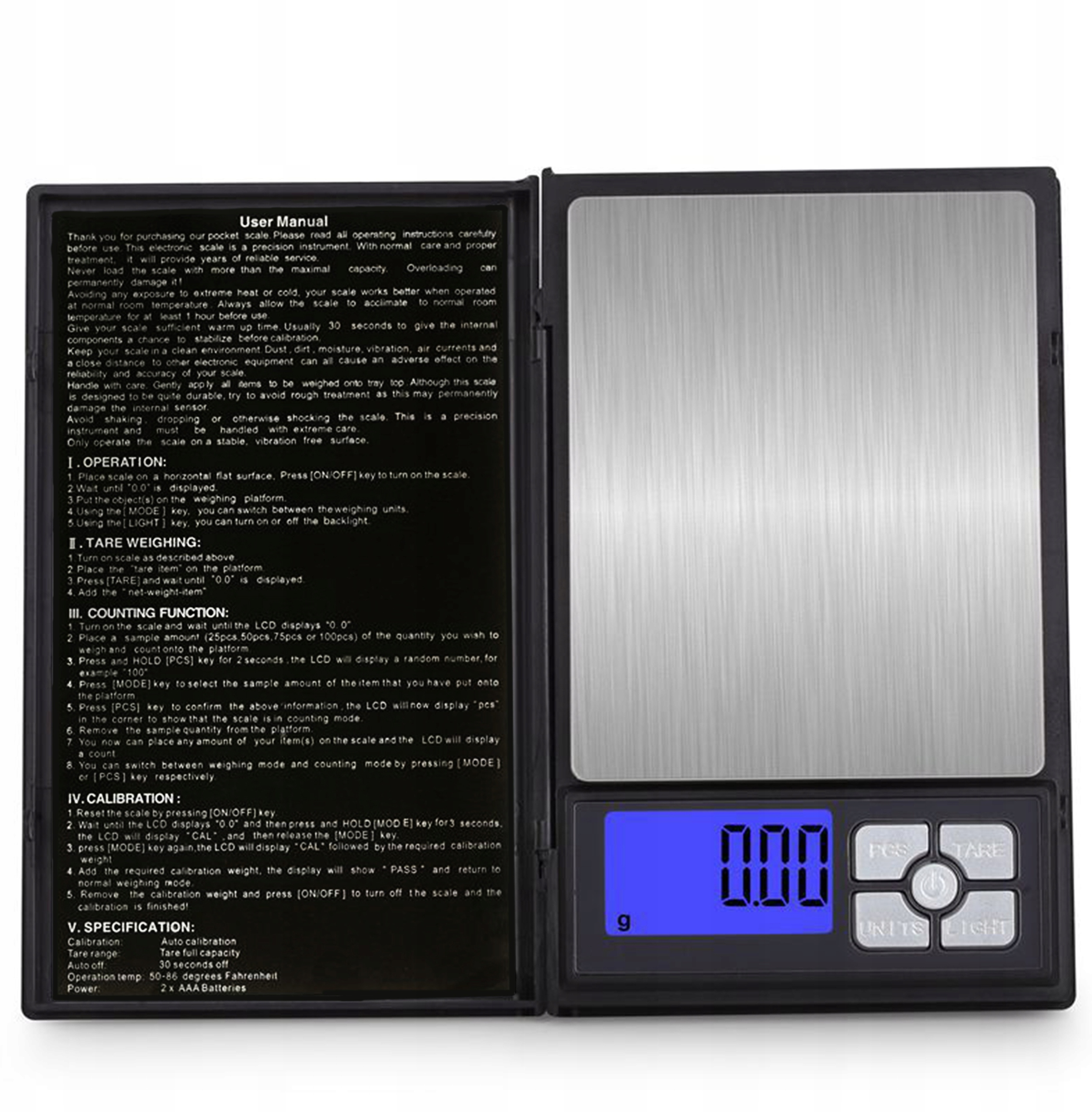 Praktyczny, podświetlany wyświetlacz LCD