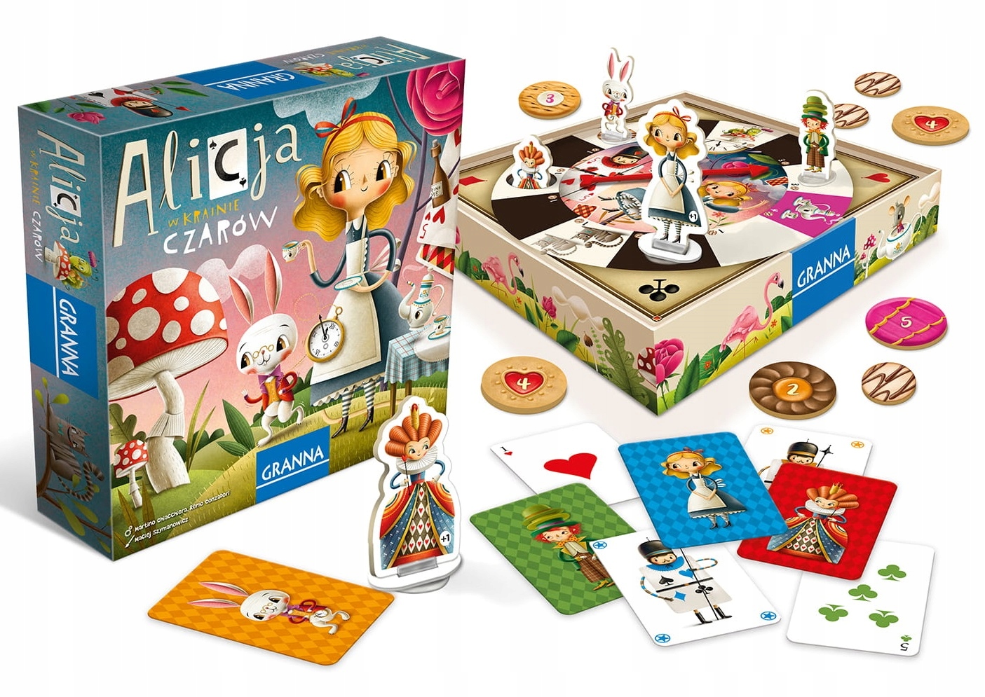 Zawartość zestawu – Karty, żetony i instrukcja