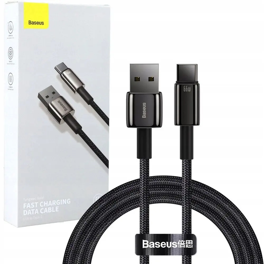 Kabel USB-A - USB-C 1 m Czarny (CATWJ-B01) – Szybkie ładowanie i transfer danych