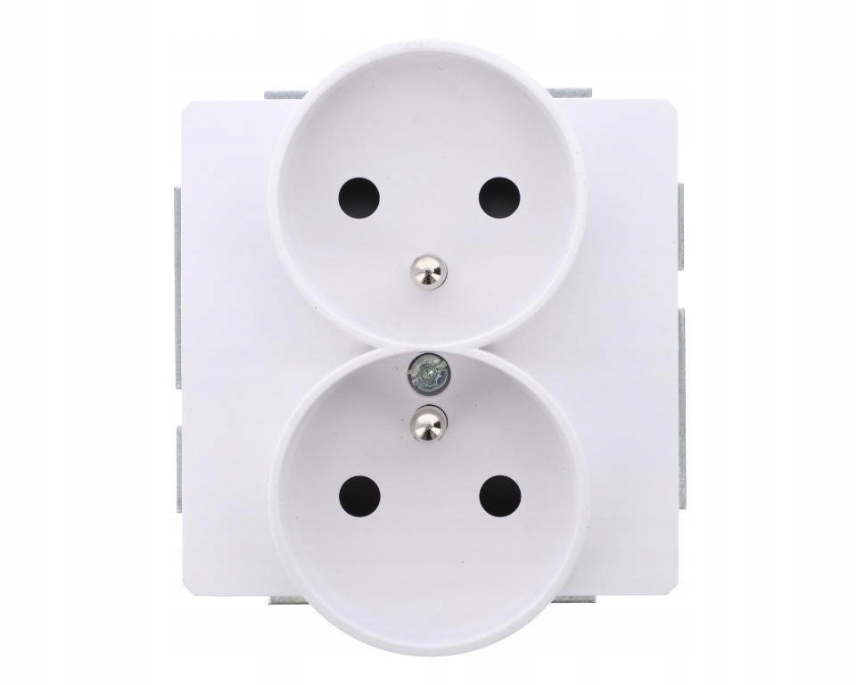 DECO Mechanizm gniazda podwójnego do ramki DECO Soft z uziemieniem 2x(2P+Z) – Bezpieczne i funkcjonalne rozwiązanie