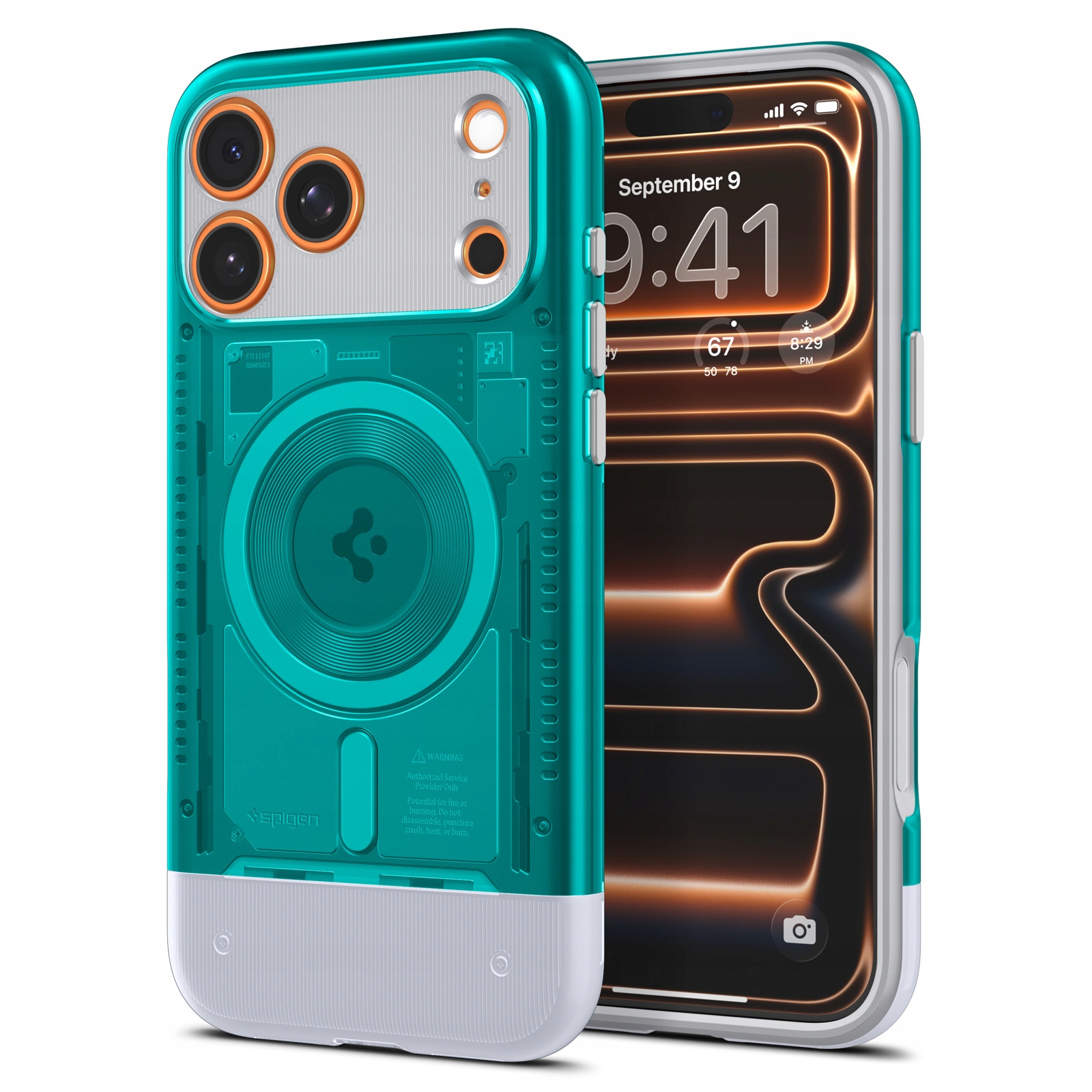 Spigen Classic C1 MagSafe, bondi blue - iPhone 17 Pro Max – Elegancka ochrona dla Twojego iPhone'a